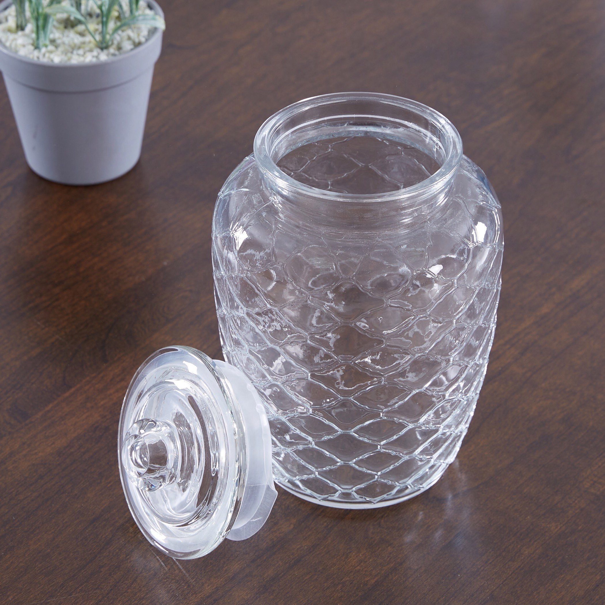 Glass Jar with Lid - 2.2 L-hbxhomeware-hbxkitchen-image-2