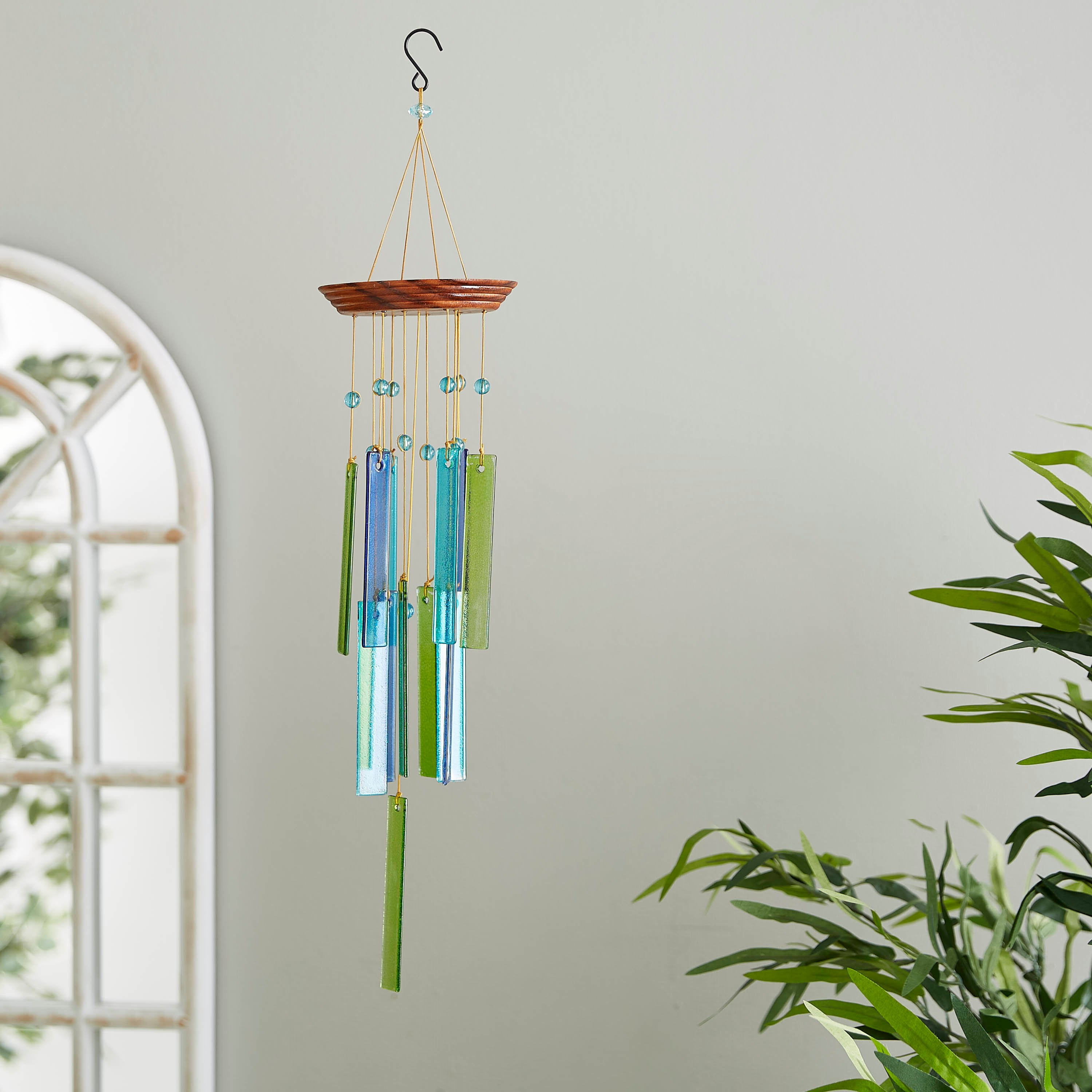 جرس موسيقي رياح زجاجي من تينكر - 58 سم-hbxhomeware-homedecor-figurinesandornaments-image-1