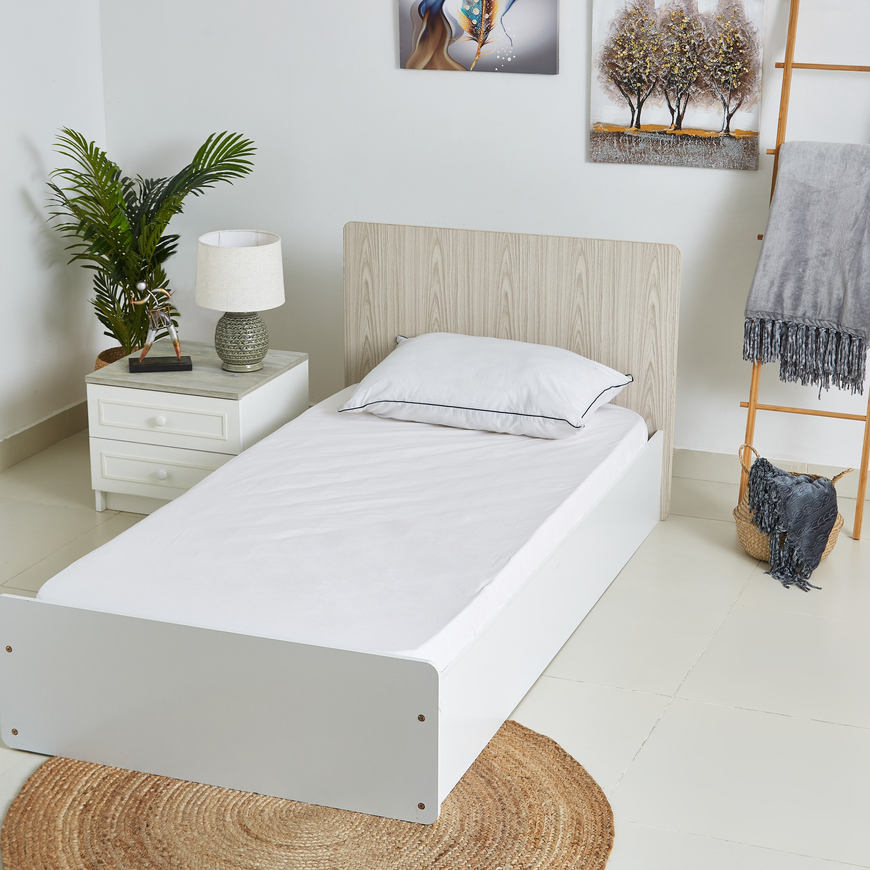 شرشف مطاطي فردي قطني سادة من ويلينجتون - 90x200 سم-hbxhomeware-bedding-fittedsheets-image-5