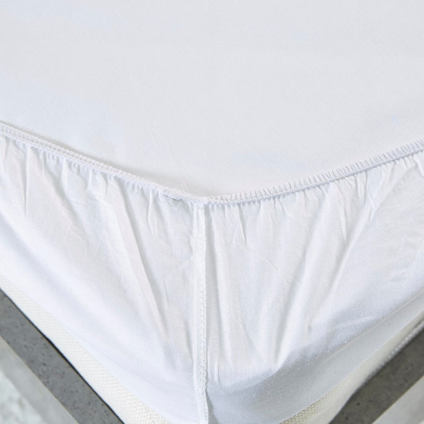 Wellington Solid Cotton Twin Fitted Sheet - 120x200 cm-Sheets and Pillow Covers-image-3