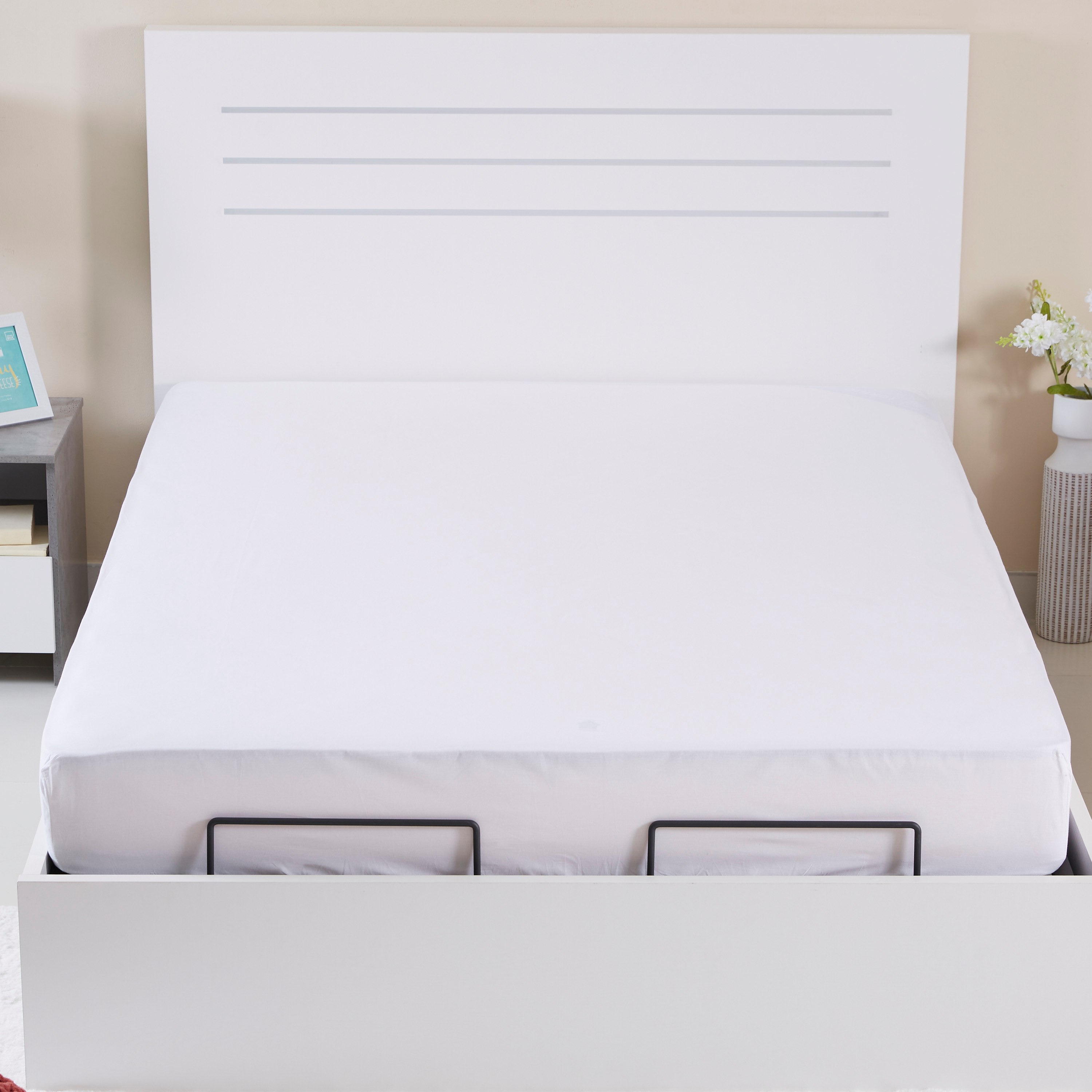 شرشف مطّاطي كوين قطني سادة من ويلينجتون - 150X200 سم-hbxhomeware-hbxbedroom-image-2