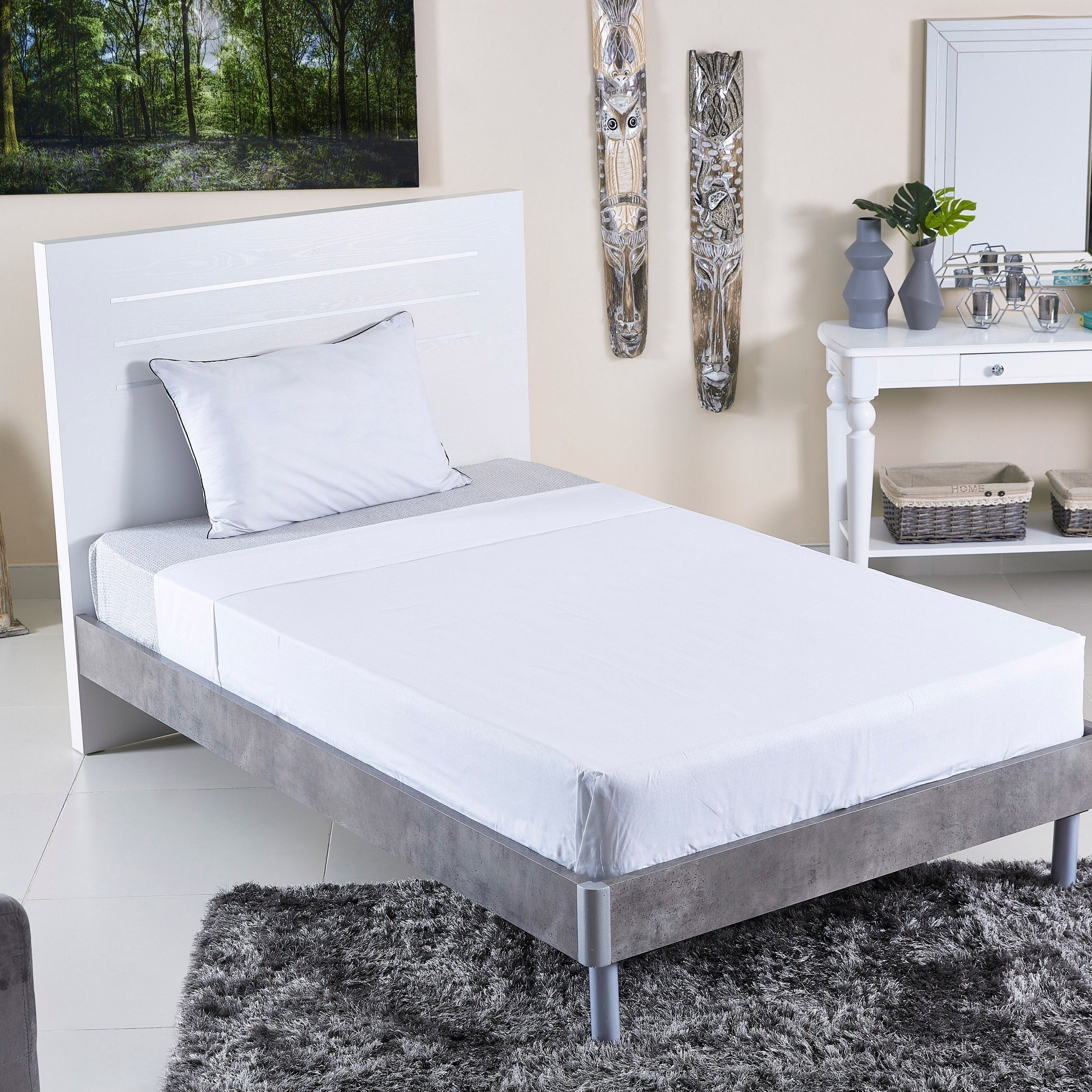 شرشف سرير مسطح مزدوج قطن سادة من ويلينجتون - 170x260 × 260 سم-hbxhomeware-hbxbedroom-image-4