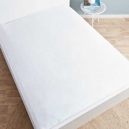Wellington Solid Cotton King Flat Sheet - 240x260 cm-Sheets and Pillow Covers-image-2