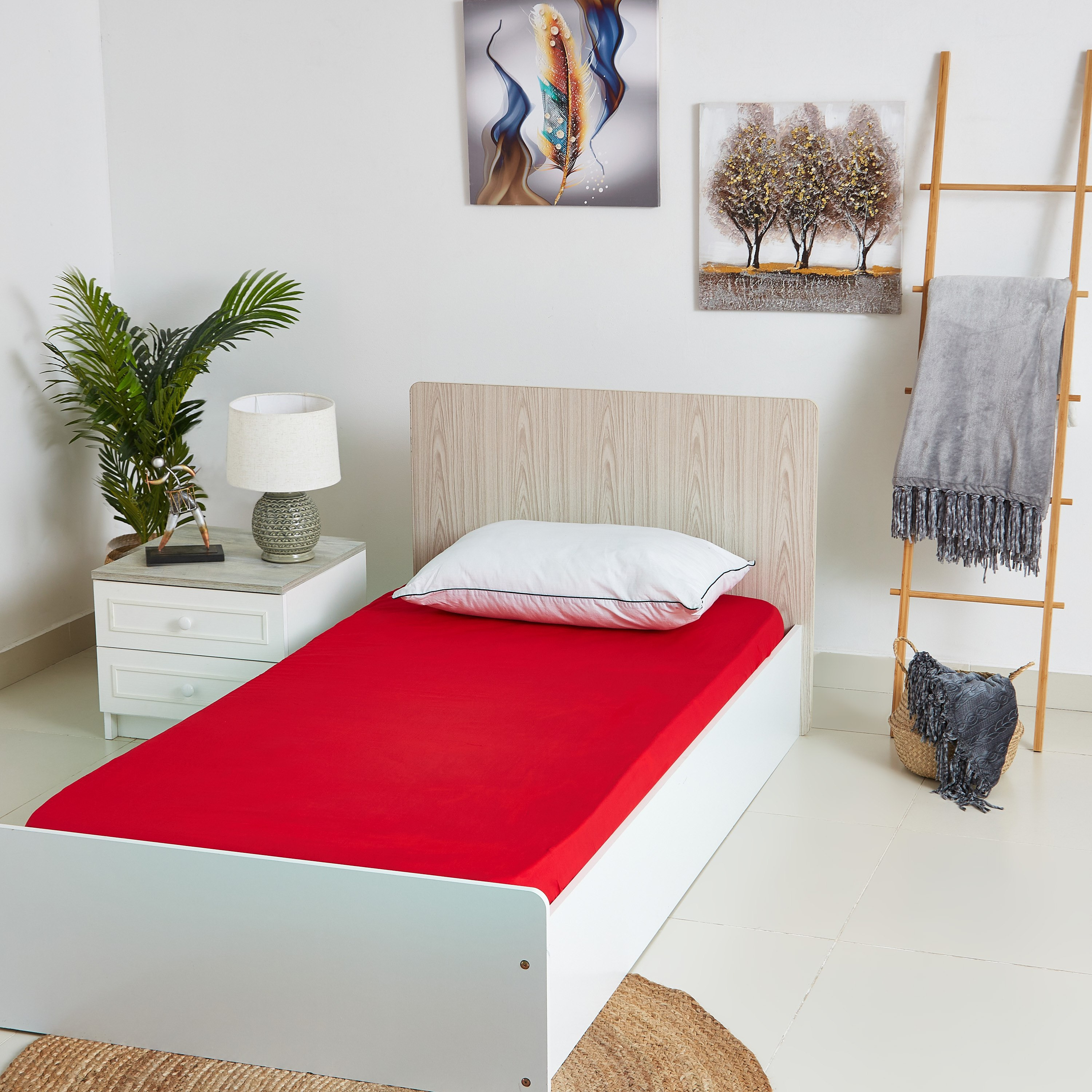شرشف مطاطي فردي قطني سادة من ويلينجتون - 90x200 سم-hbxhomeware-hbxbedroom-image-5