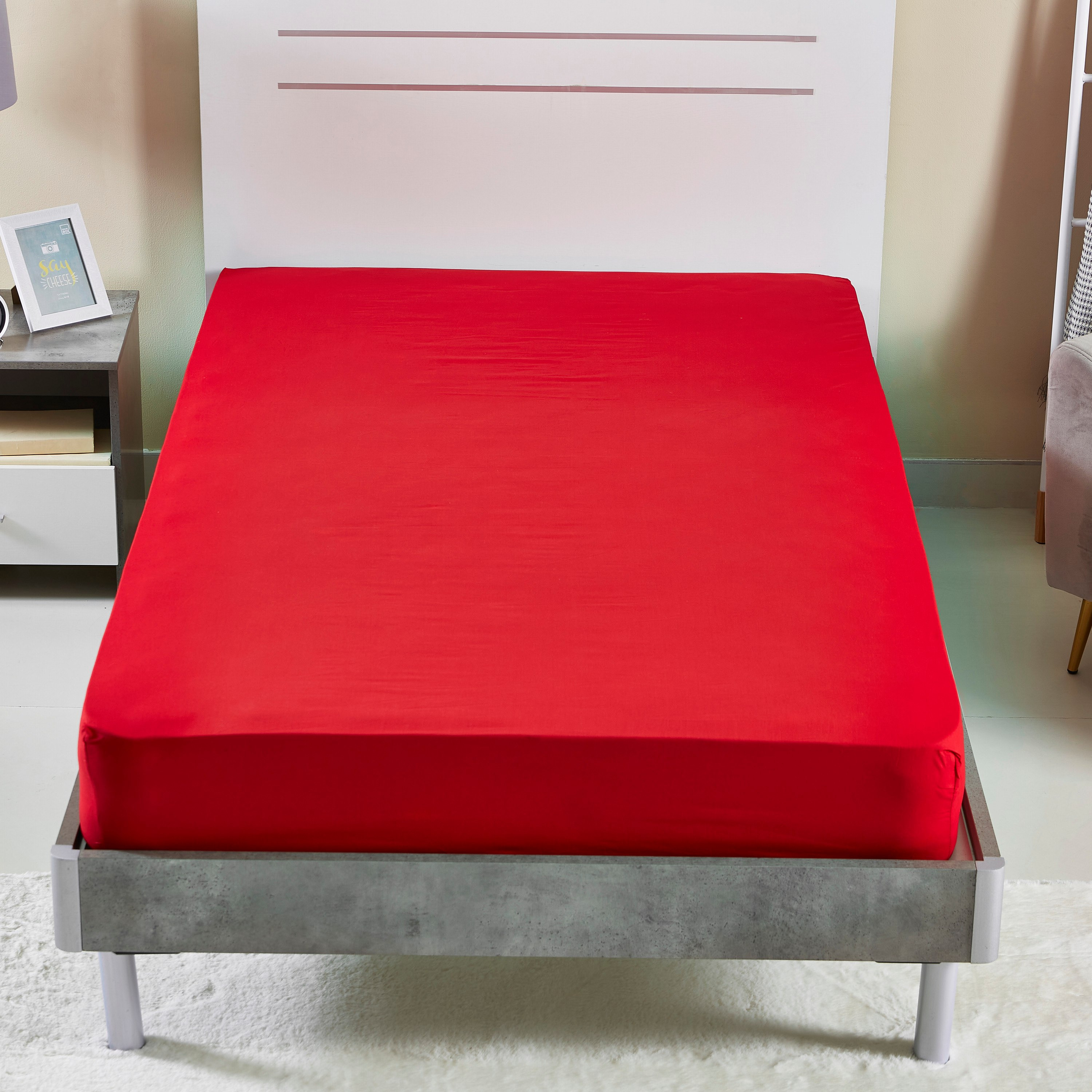 Wellington Solid Cotton Twin Fitted Sheet - 120x200 cm-hbxhomeware-hbxbedroom-image-2