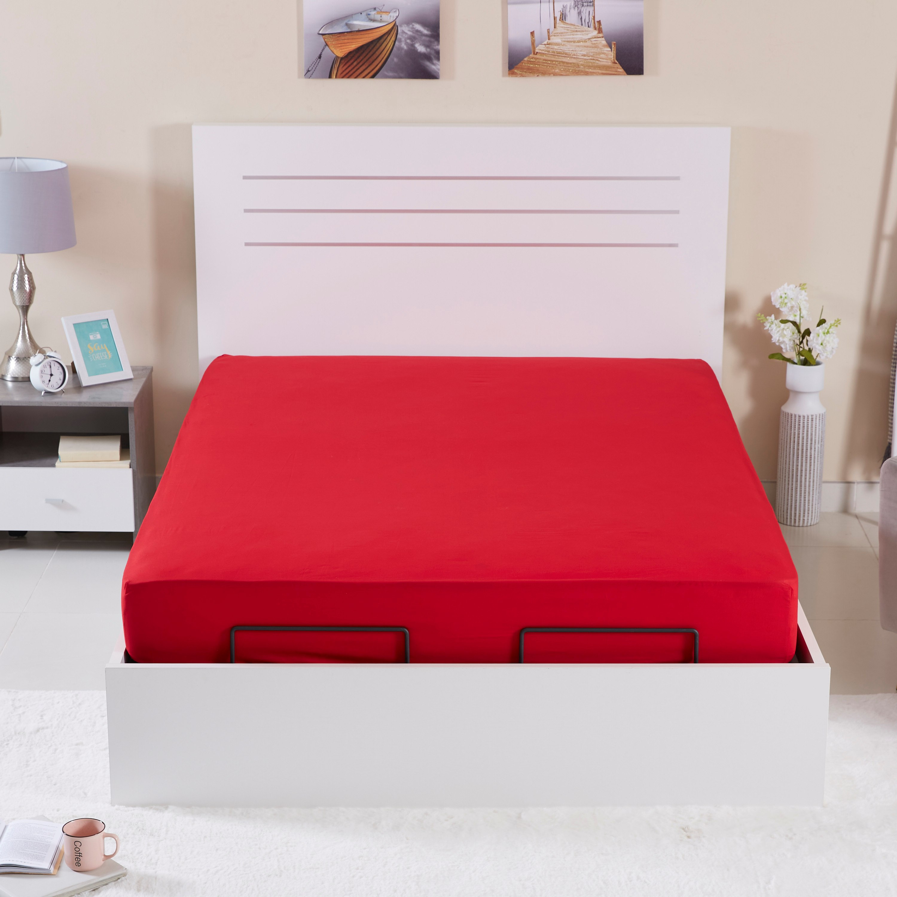 شرشف مطّاطي كوين قطني سادة من ويلينجتون - 150X200 سم-hbxhomeware-hbxbedroom-image-2