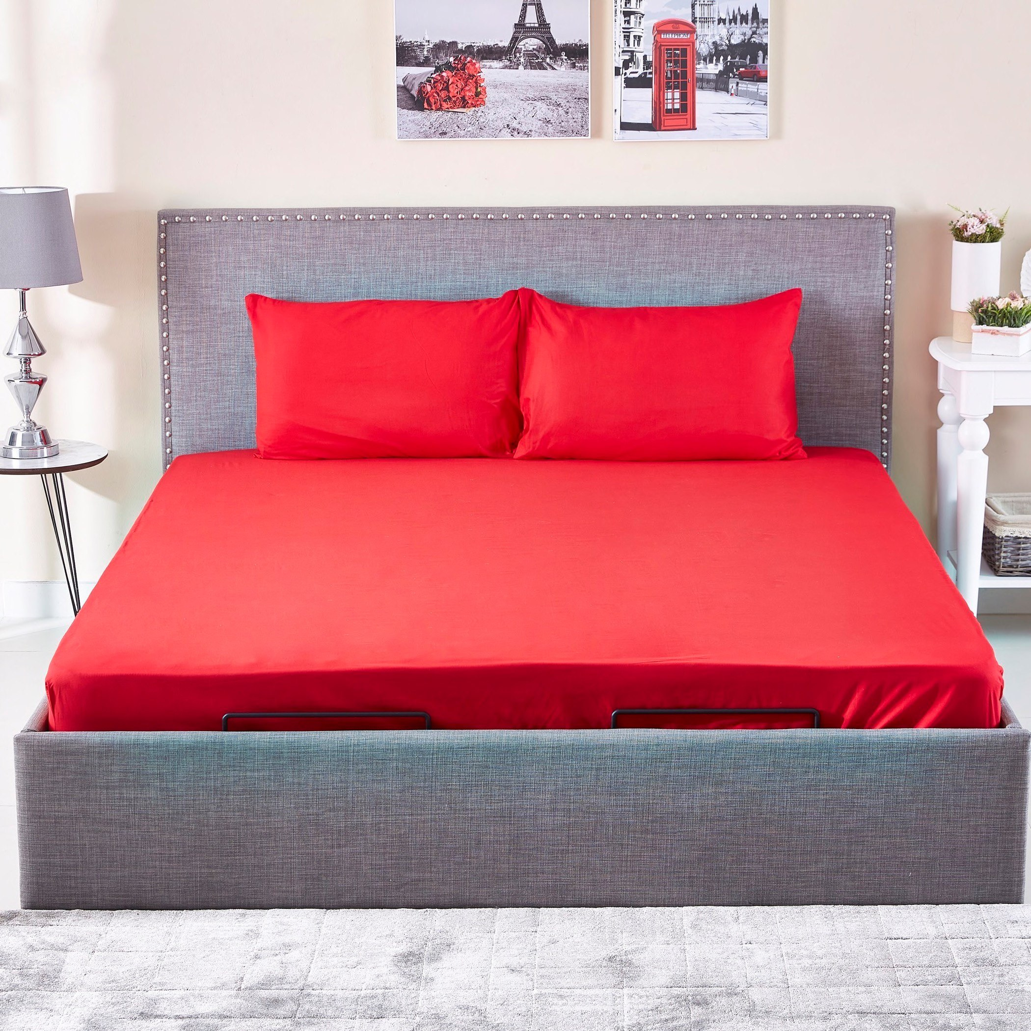 شرشف مطاطي كينج قطني سادة من ويلينجتون - 180x200 سم-hbxhomeware-hbxbedroom-image-4