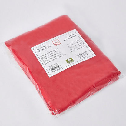 Wellington Solid Cotton King Fitted Sheet - 180x200 cms