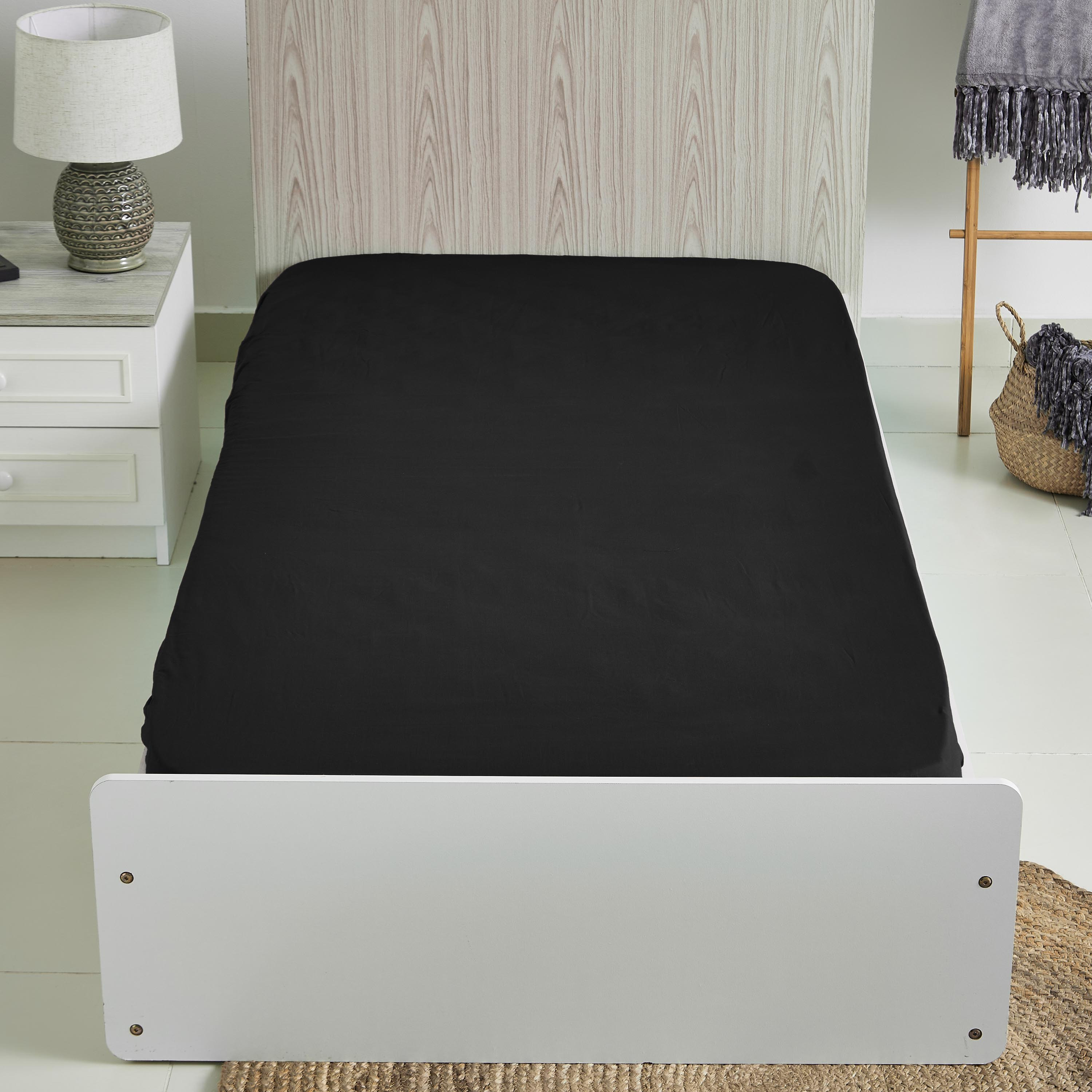 شرشف مطاطي فردي قطني سادة من ويلينجتون - 90x200 سم-hbxhomeware-hbxbedroom-image-2