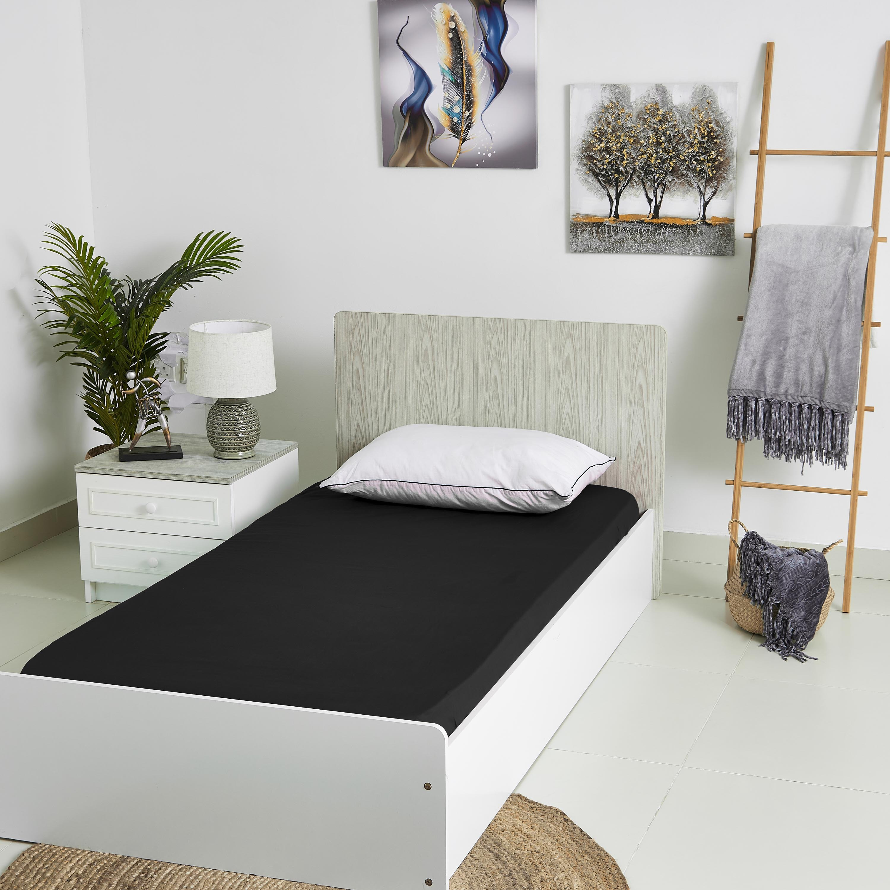 شرشف مطاطي فردي قطني سادة من ويلينجتون - 90x200 سم-hbxhomeware-hbxbedroom-image-5