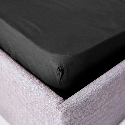 Wellington Solid Cotton King Fitted Sheet - 180x200 cm