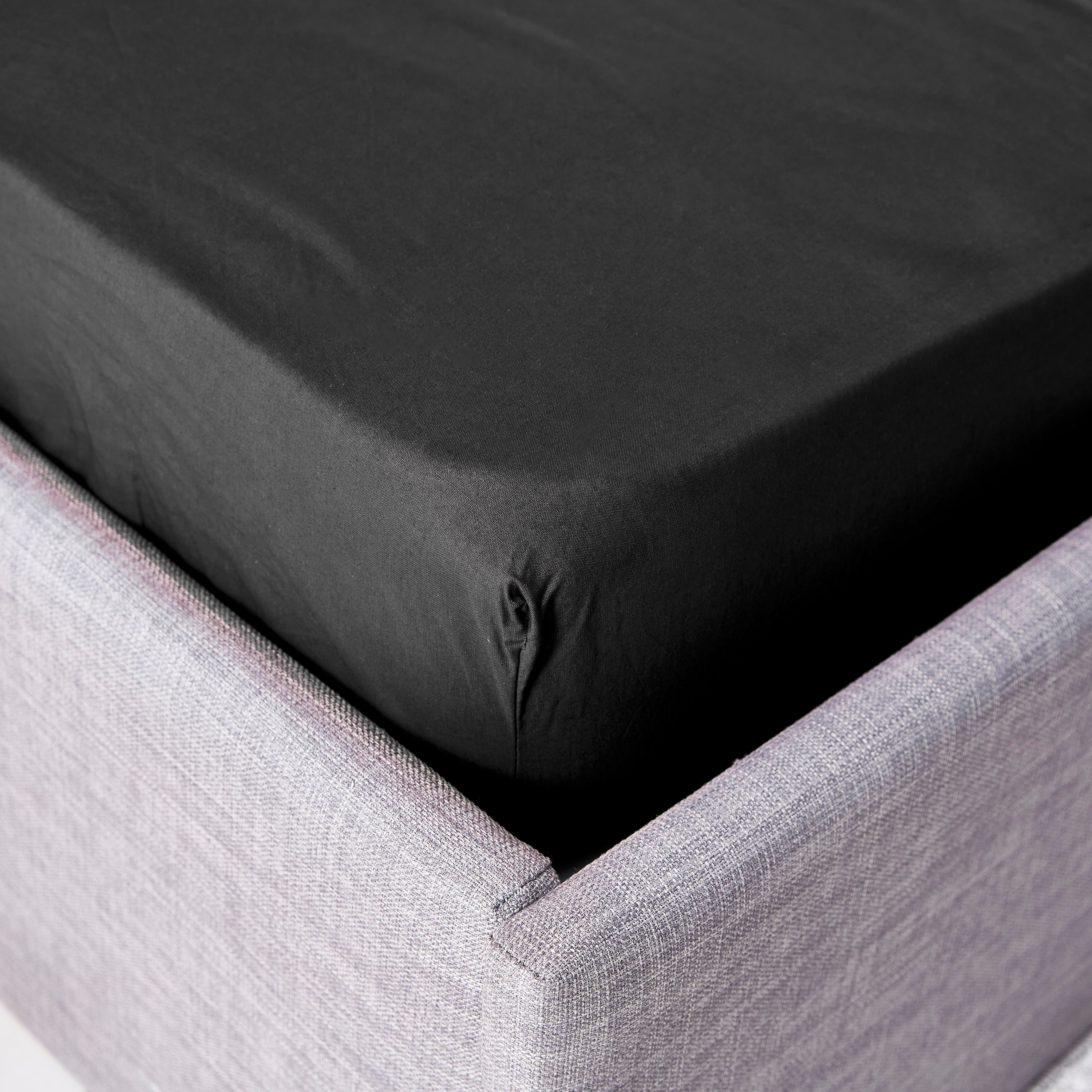 شرشف مطاطي سوبر كينج قطن سادة من ويلينجتون - 200x200 سم-hbxhomeware-bedding-fittedsheets-image-2
