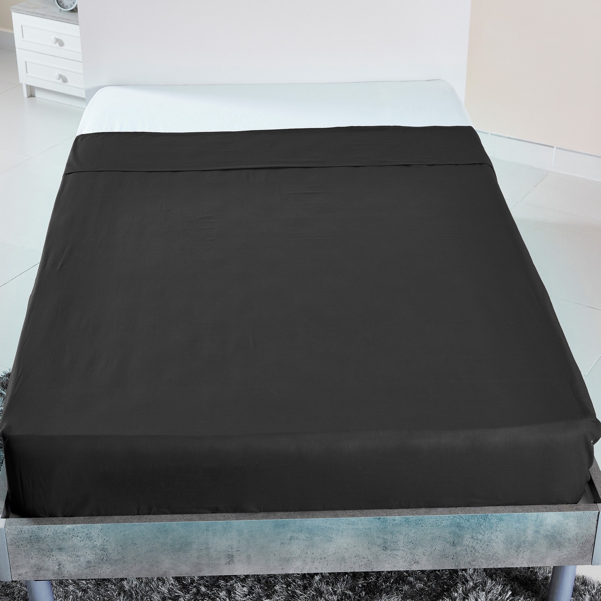 شرشف مسطّح مزدوج قطن سادة من ويلينجتون - 170x260 سم-hbxhomeware-hbxbedroom-image-2
