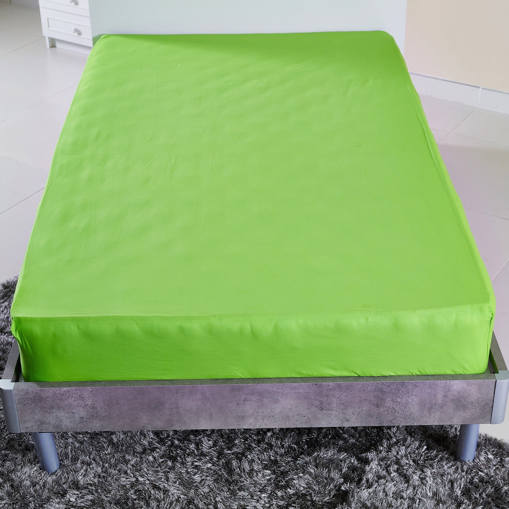 شرشف مطاطي قطني مزدوج سادة من ويلينجتون - 120x200 سم-hbxhomeware-hbxbedroom-image-2