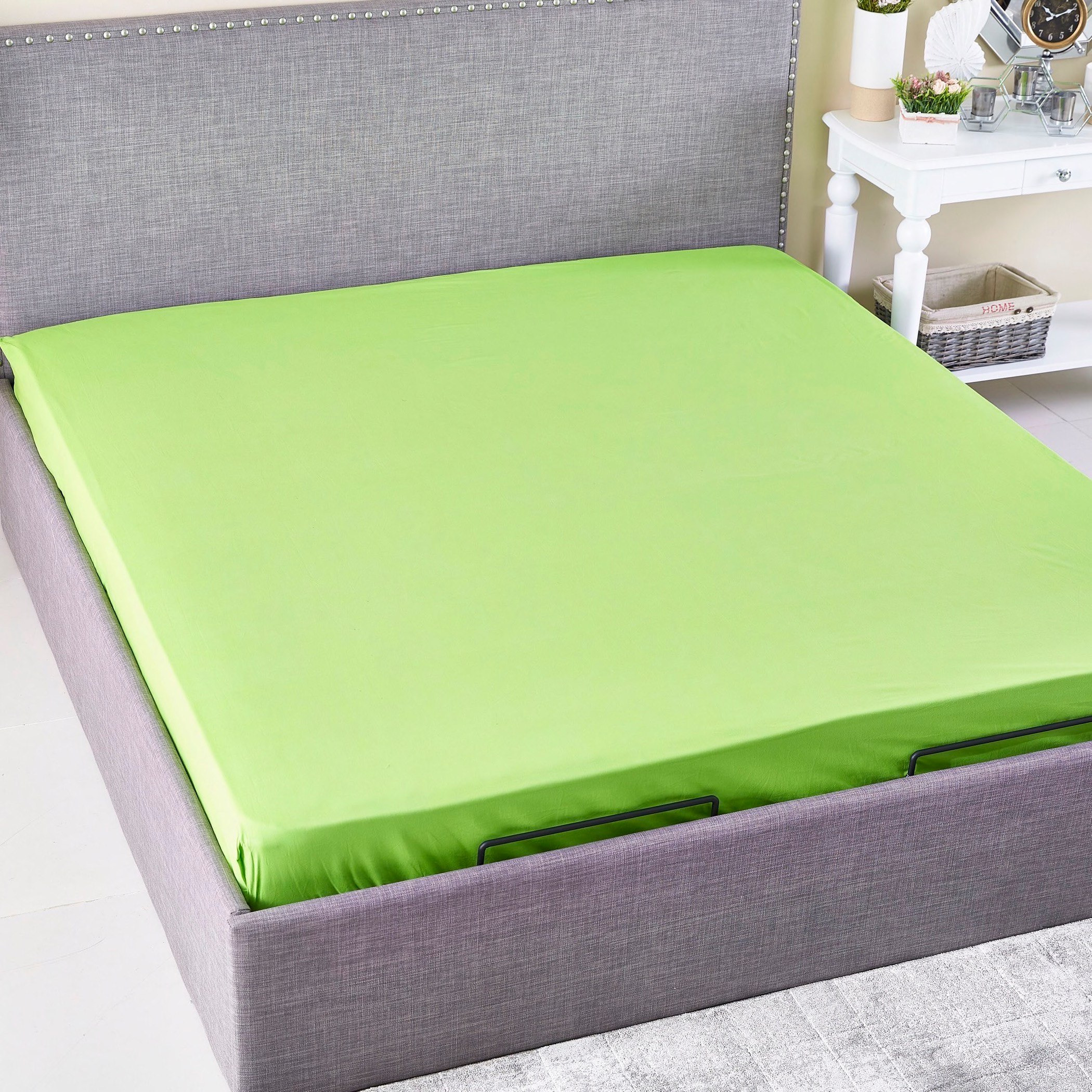شرشف مطاطي كينج قطني سادة من ويلينجتون - 180x200 سم-hbxhomeware-hbxbedroom-image-1