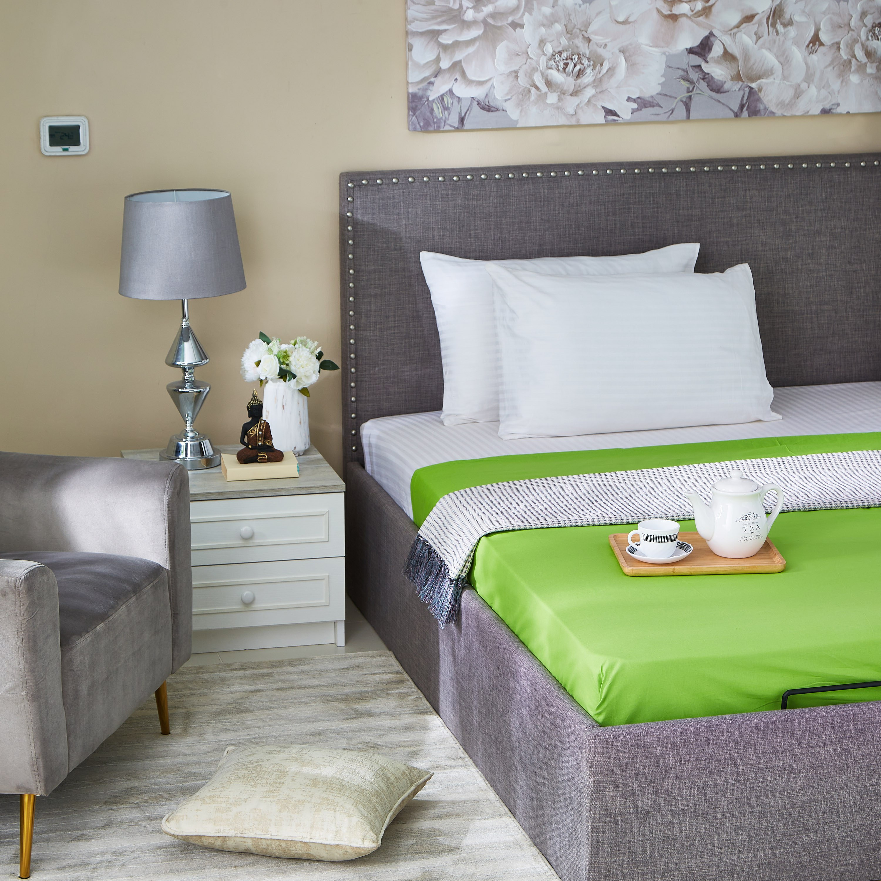 شرشف مسطّح قطني كينج سادة من ويلينجتون - 240x260 سم-hbxhomeware-hbxbedroom-image-3
