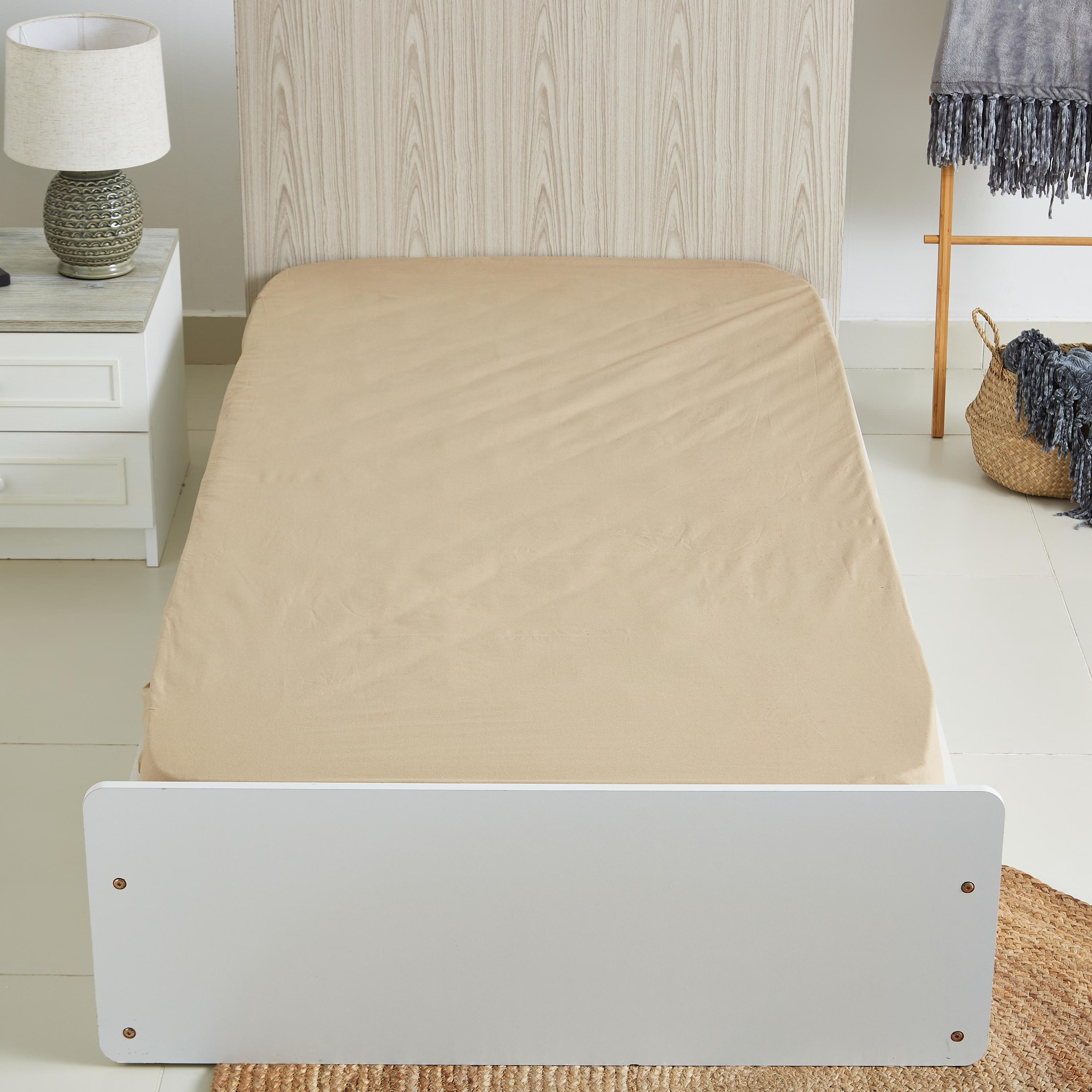 شرشف مطاطي فردي قطني سادة من ويلينجتون - 90x200 سم-hbxhomeware-hbxbedroom-image-2