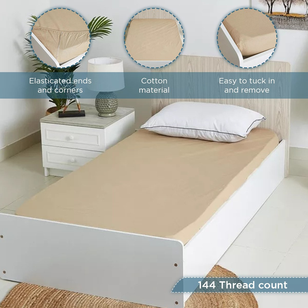 شرشف مطاطي فردي قطني سادة من ويلينجتون - 90x200 سم-hbxhomeware-hbxbedroom-image-7