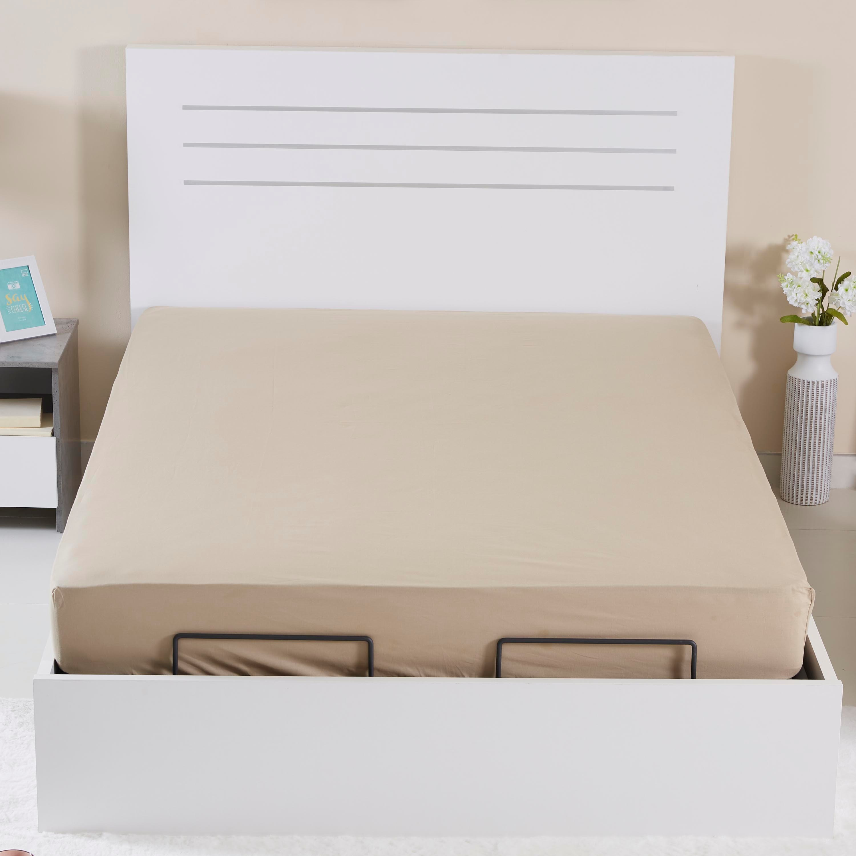 شرشف مطّاطي سادة قطني مقاس كوين من ويلينجتون - 150X200 سم-hbxhomeware-hbxbedroom-image-2