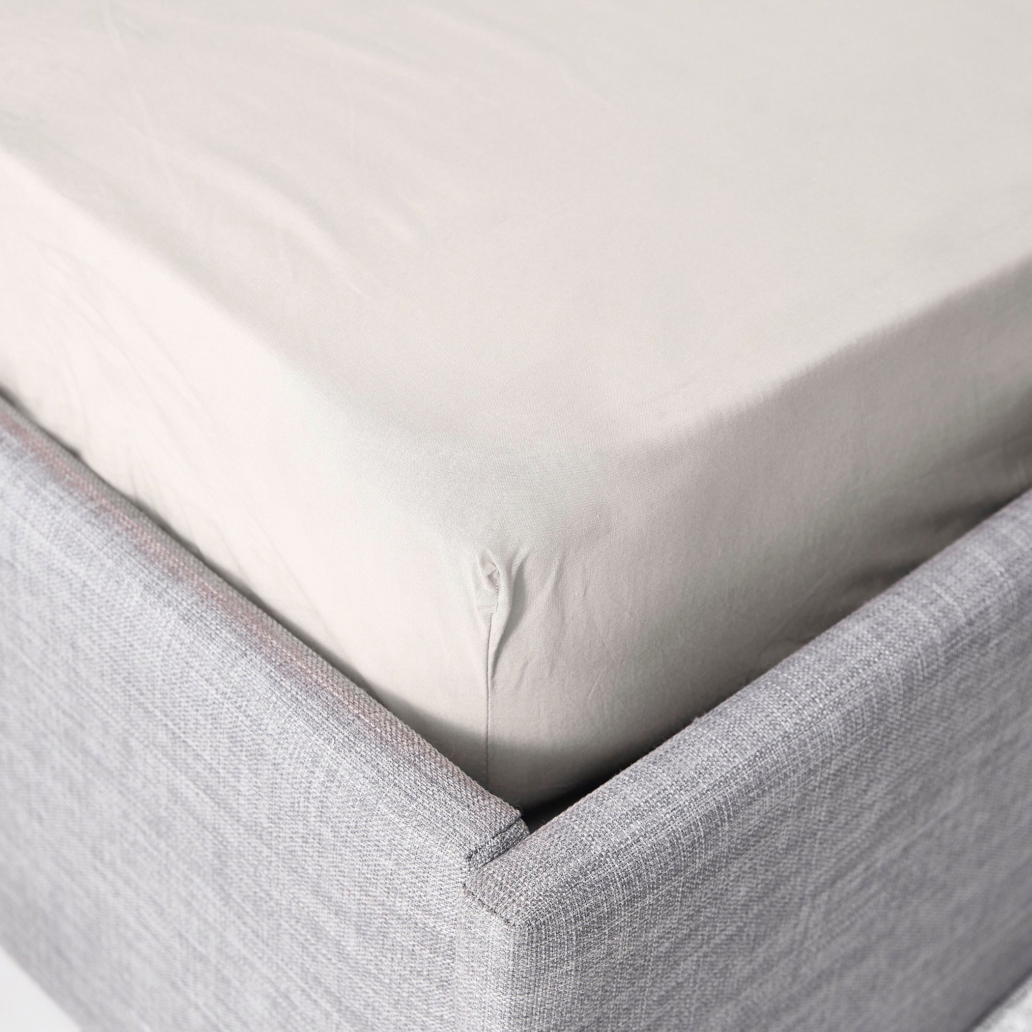 شرشف مطاطي كينج قطني سادة من ويلينجتون - 180x200 سم-hbxhomeware-bedding-fittedsheets-image-2