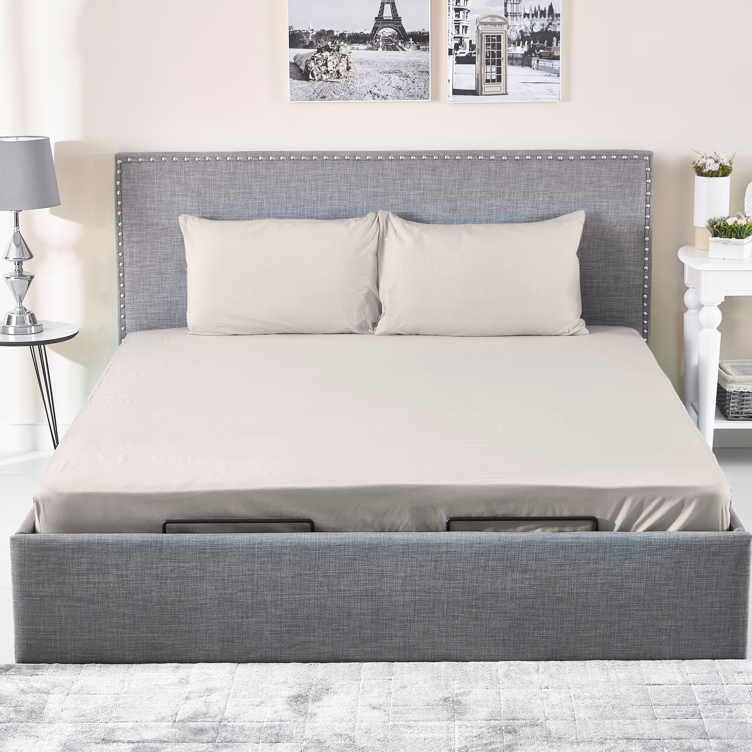شرشف مطاطي كينج قطني سادة من ويلينجتون - 180x200 سم-hbxhomeware-bedding-fittedsheets-image-4