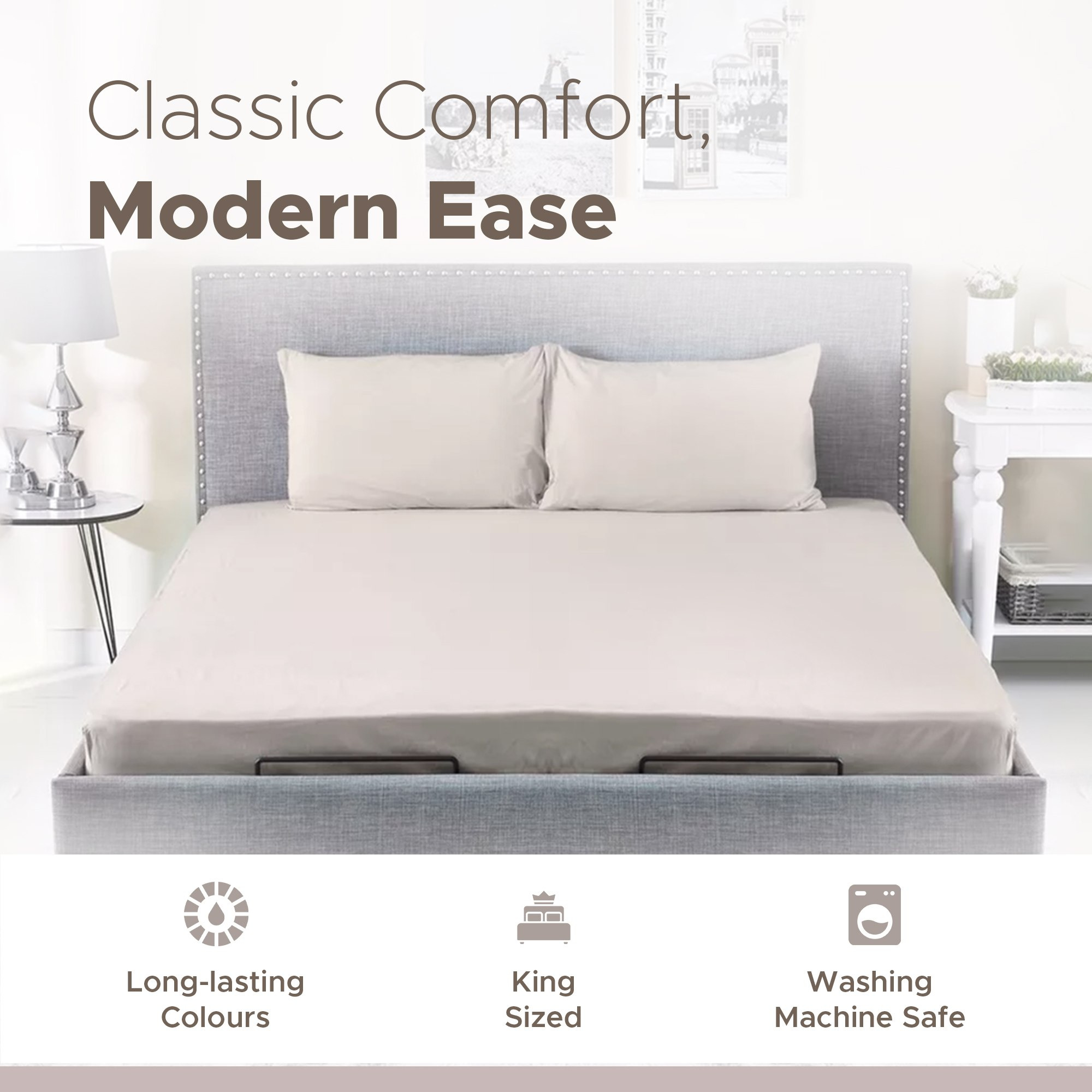 شرشف مطاطي كينج قطني سادة من ويلينجتون - 180x200 سم-hbxhomeware-bedding-fittedsheets-image-7