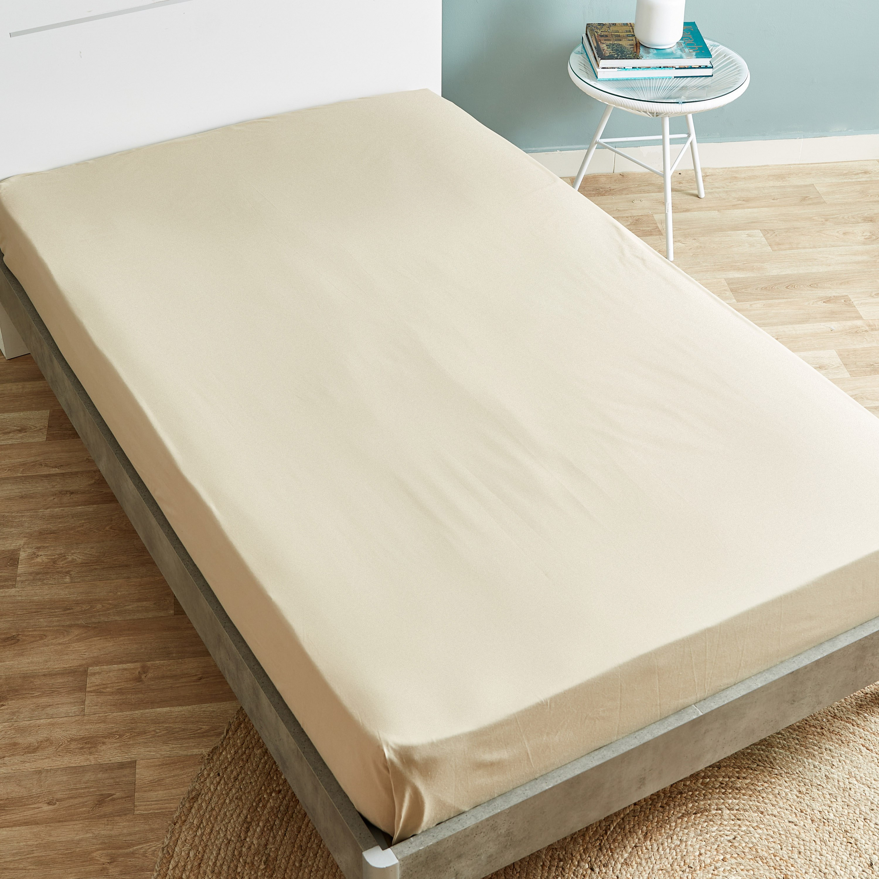 شرشف مسطح قطني مزدوج سادة من ويلينجتون- 170x260 سم-hbxhomeware-bedding-flatsheets-image-3