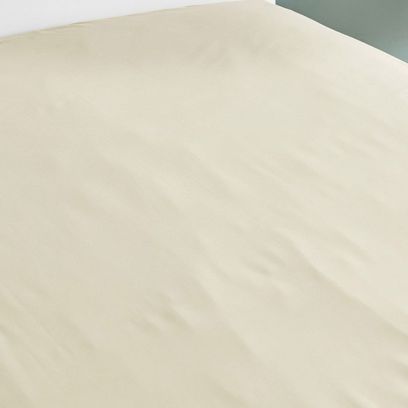 Wellington Solid Cotton Twin Flat Sheet - 170x260 cm-Sheets and Pillow Covers-image-3
