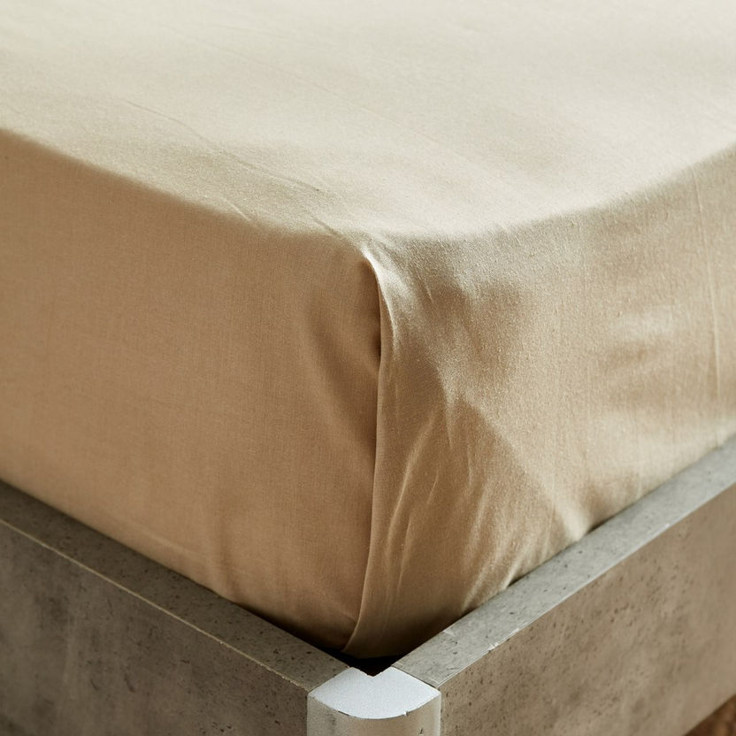 Wellington Solid Cotton Twin Flat Sheet - 170x260 cm-Sheets and Pillow Covers-image-4