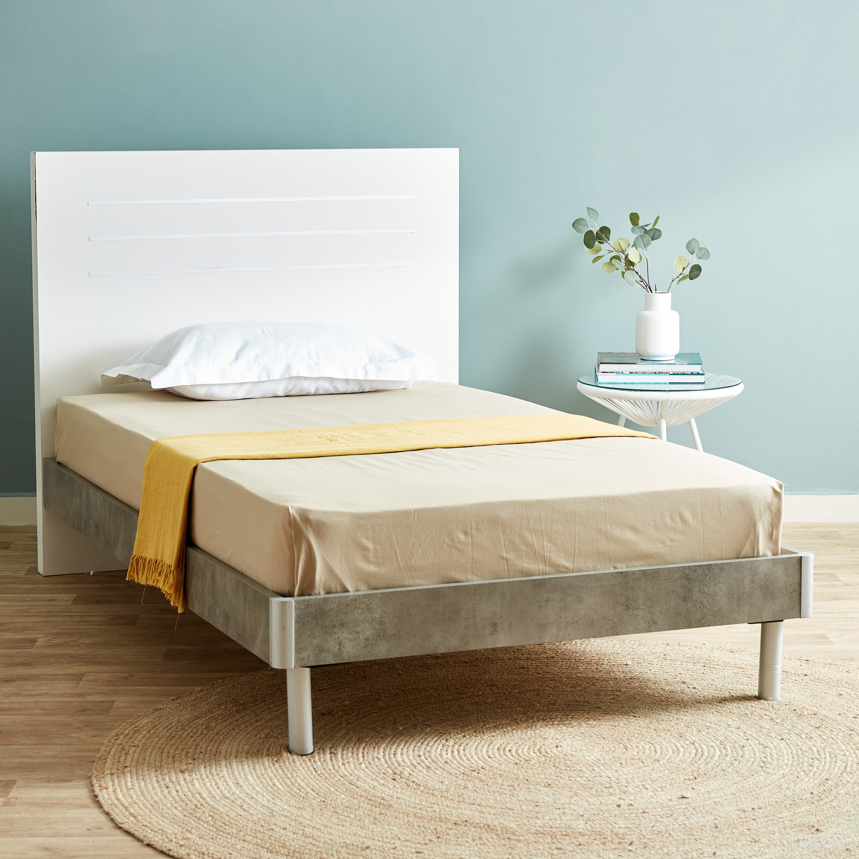 شرشف مسطح قطني مزدوج سادة من ويلينجتون- 170x260 سم-hbxhomeware-bedding-flatsheets-image-6