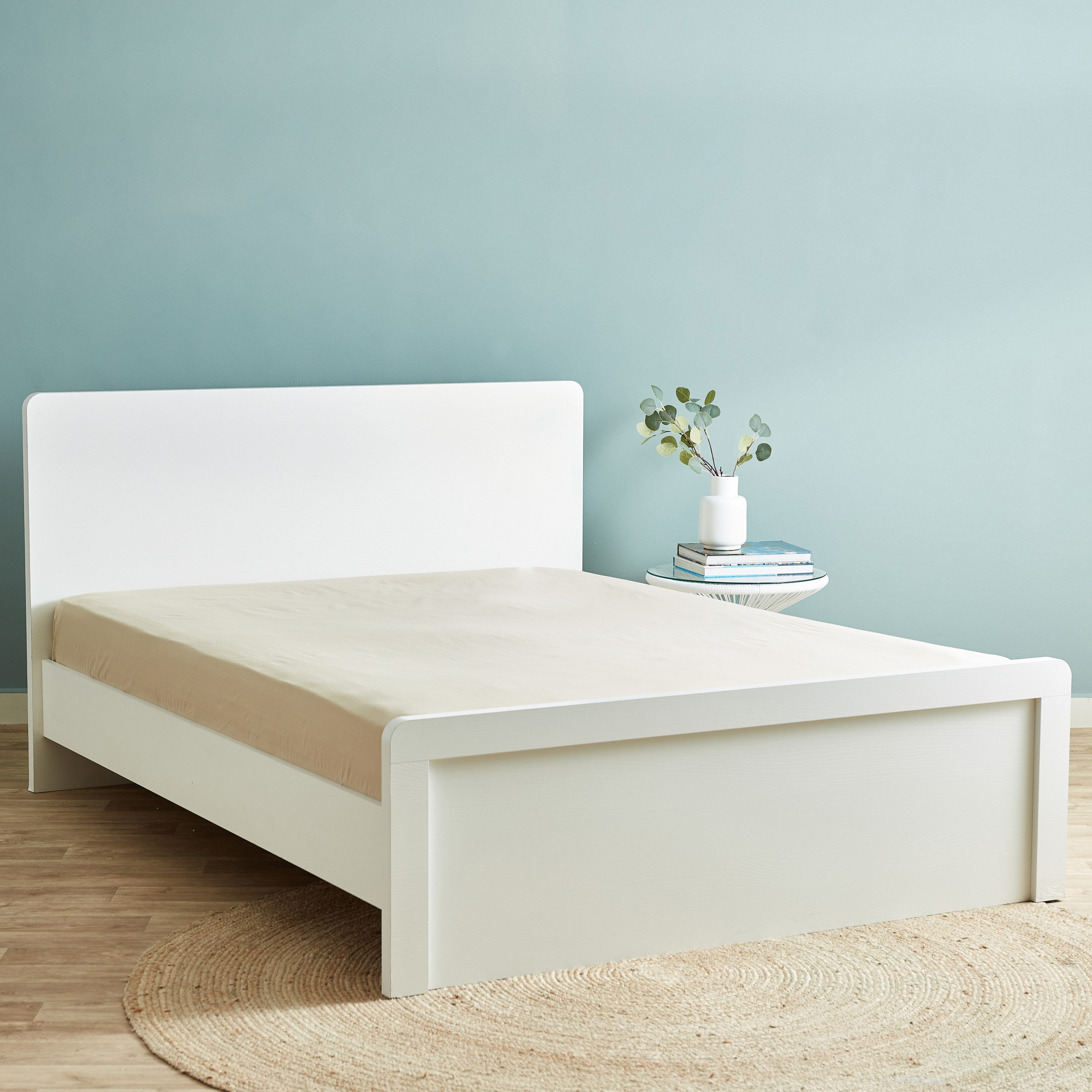 شرشف مسطح قطني كينج سادة من ويلينجتون - 260x240 سم-hbxhomeware-hbxbedroom-image-1