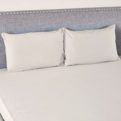 Wellington Solid Cotton 2-Piece Pillow Cover Set - 50x75 cm-Sheets and Pillow Covers-image-0