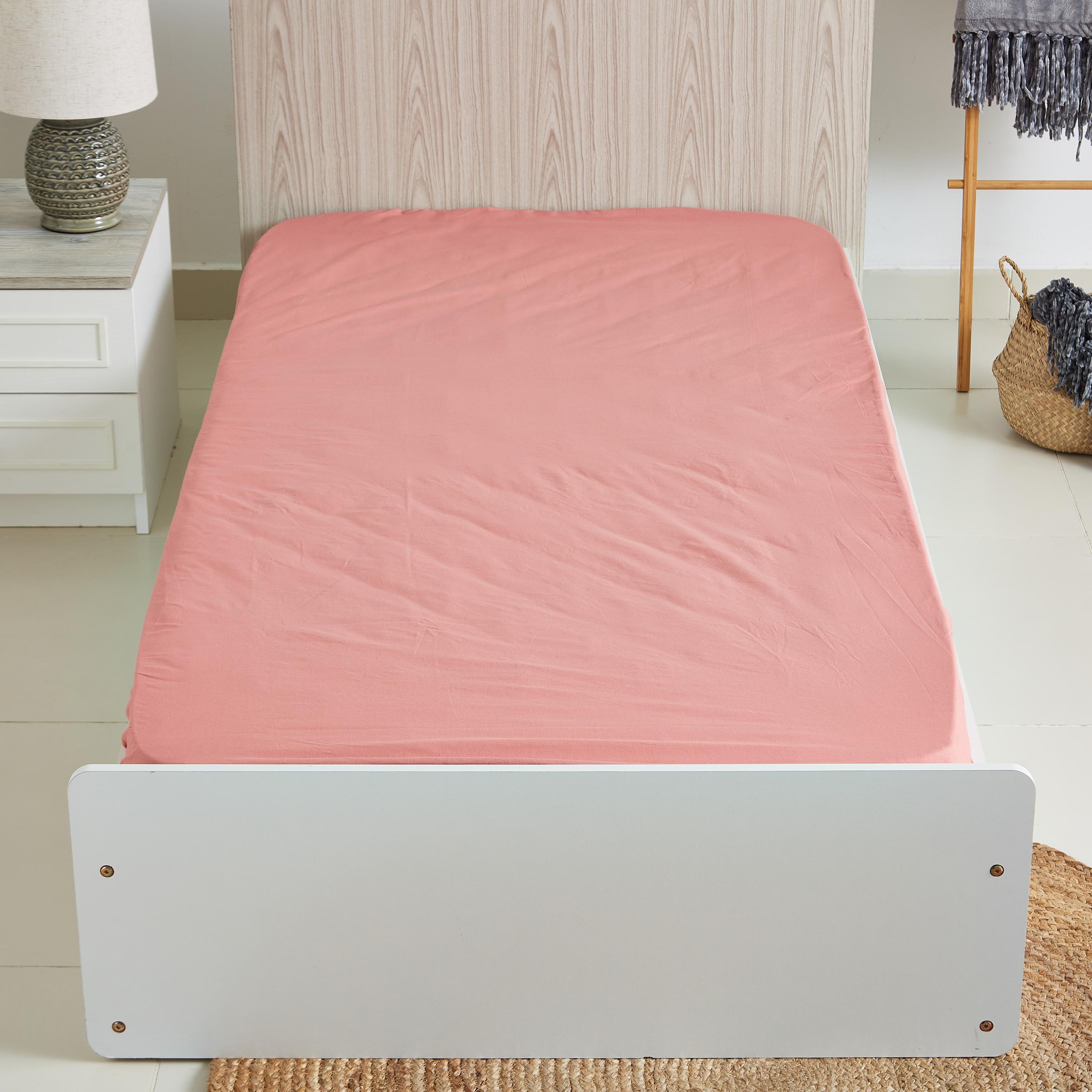 Wellington Solid Cotton Single Fitted Sheet - 90x200 cm-hbxhomeware-hbxbedroom-image-2
