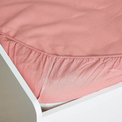 Wellington Solid Cotton Single Fitted Sheet - 90x200 cms