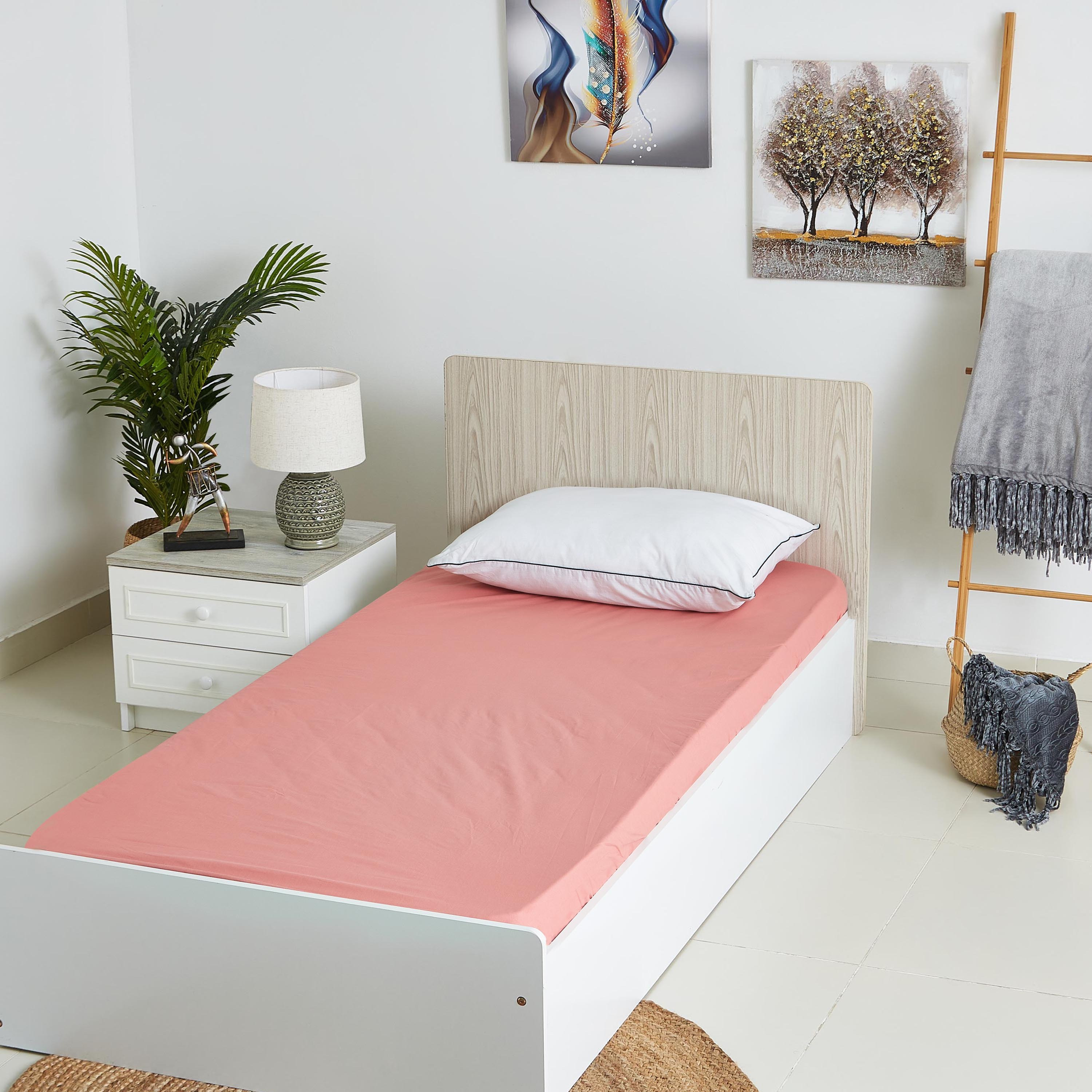Wellington Solid Cotton Single Fitted Sheet - 90x200 cm-hbxhomeware-hbxbedroom-image-5