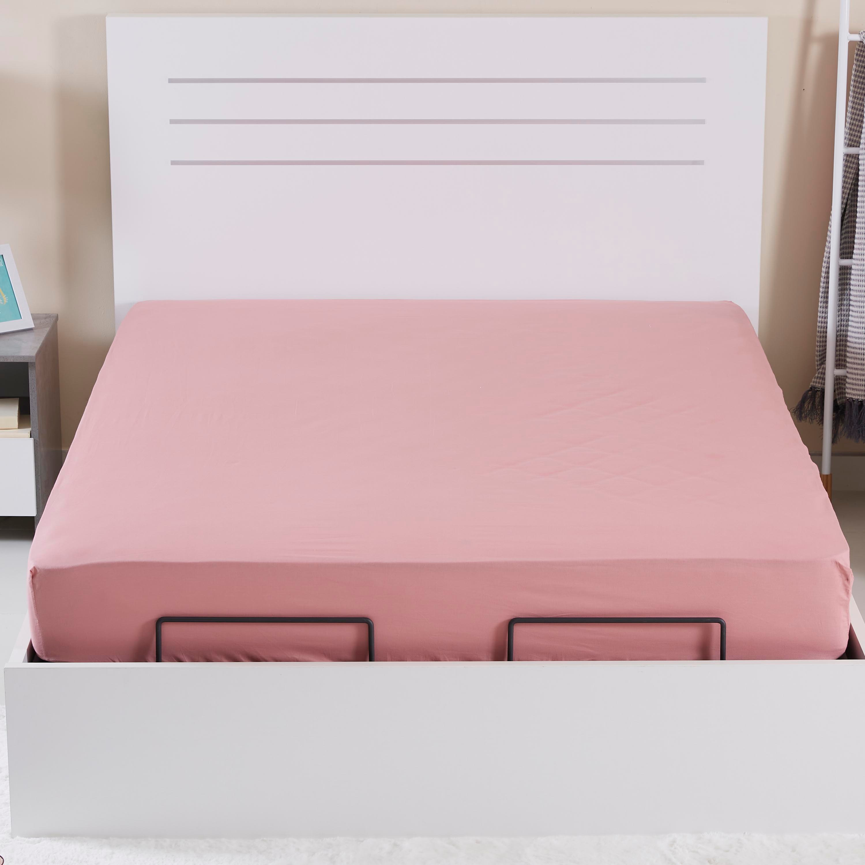 شرشف مطّاطي كوين قطني سادة من ويلينجتون - 150X200 سم-hbxhomeware-bedding-fittedsheets-image-2