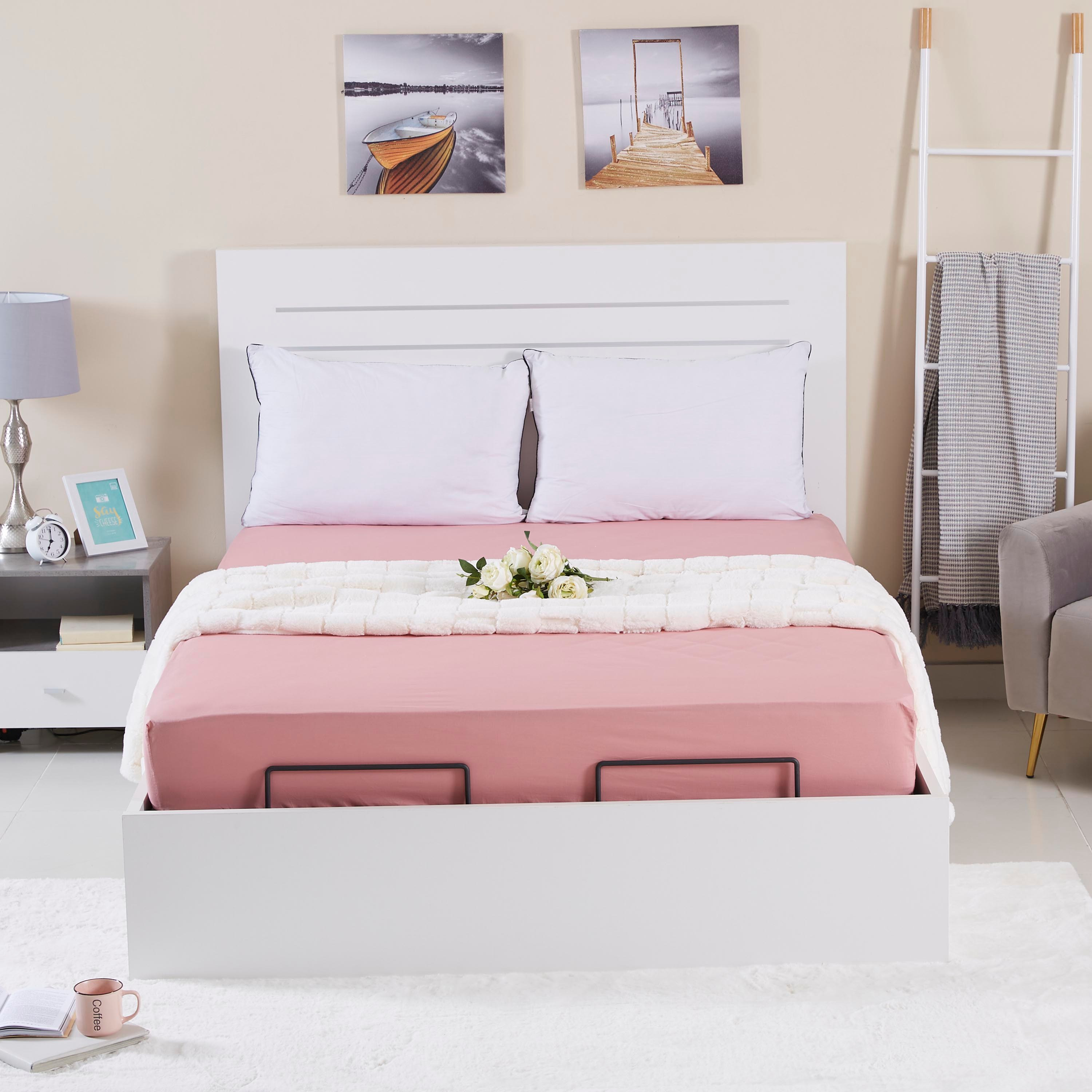 شرشف مطّاطي كوين قطني سادة من ويلينجتون - 150X200 سم-hbxhomeware-bedding-fittedsheets-image-5