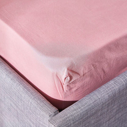 Wellington Solid Cotton King Fitted Sheet - 180x200 cm-Sheets and Pillow Covers-image-1