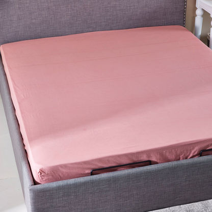 Wellington Solid Super King Cotton Fitted Sheet - 200x200 cms