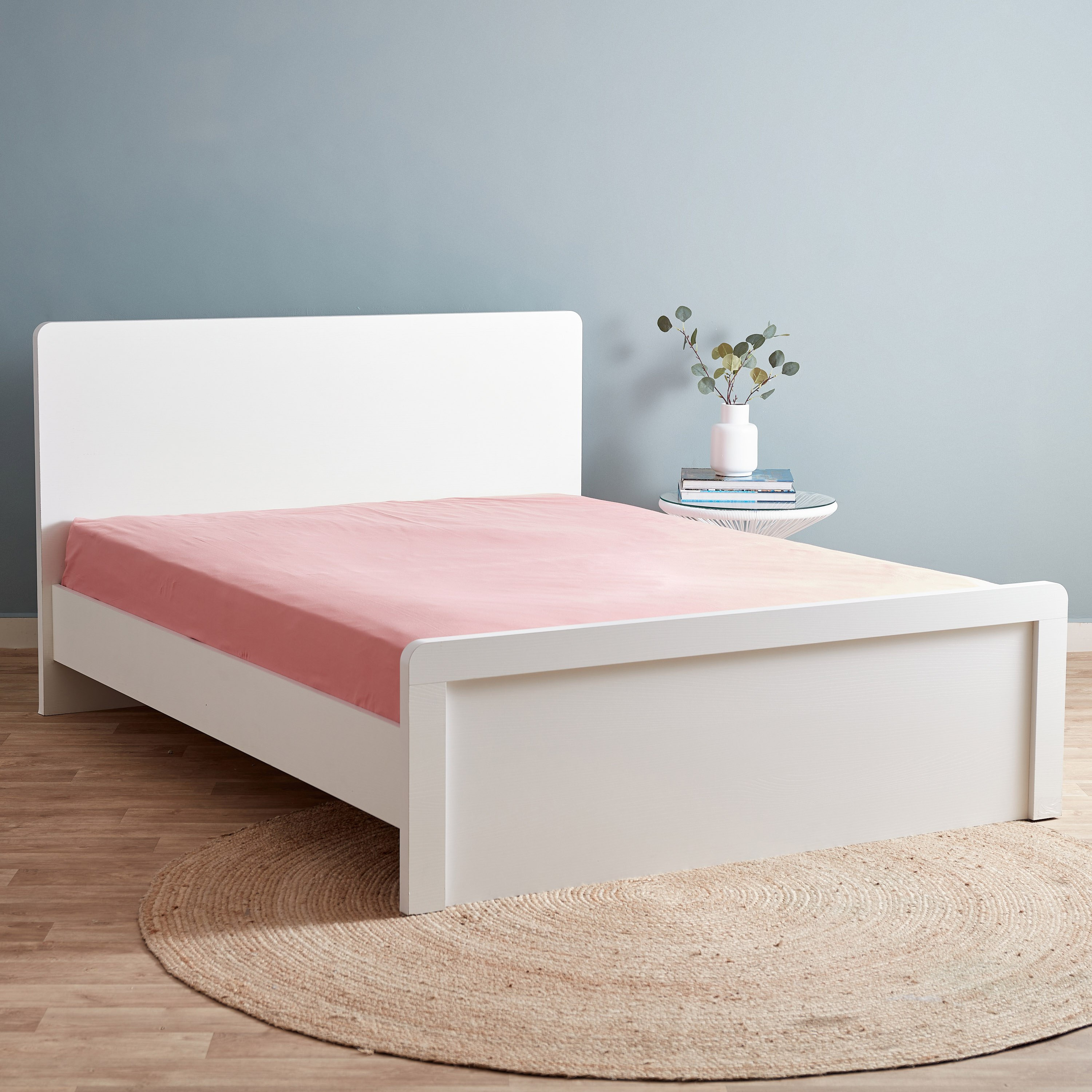 شرشف مسطح قطني كينج سادة من ويلينجتون - 260x240 سم-hbxhomeware-hbxbedroom-image-1