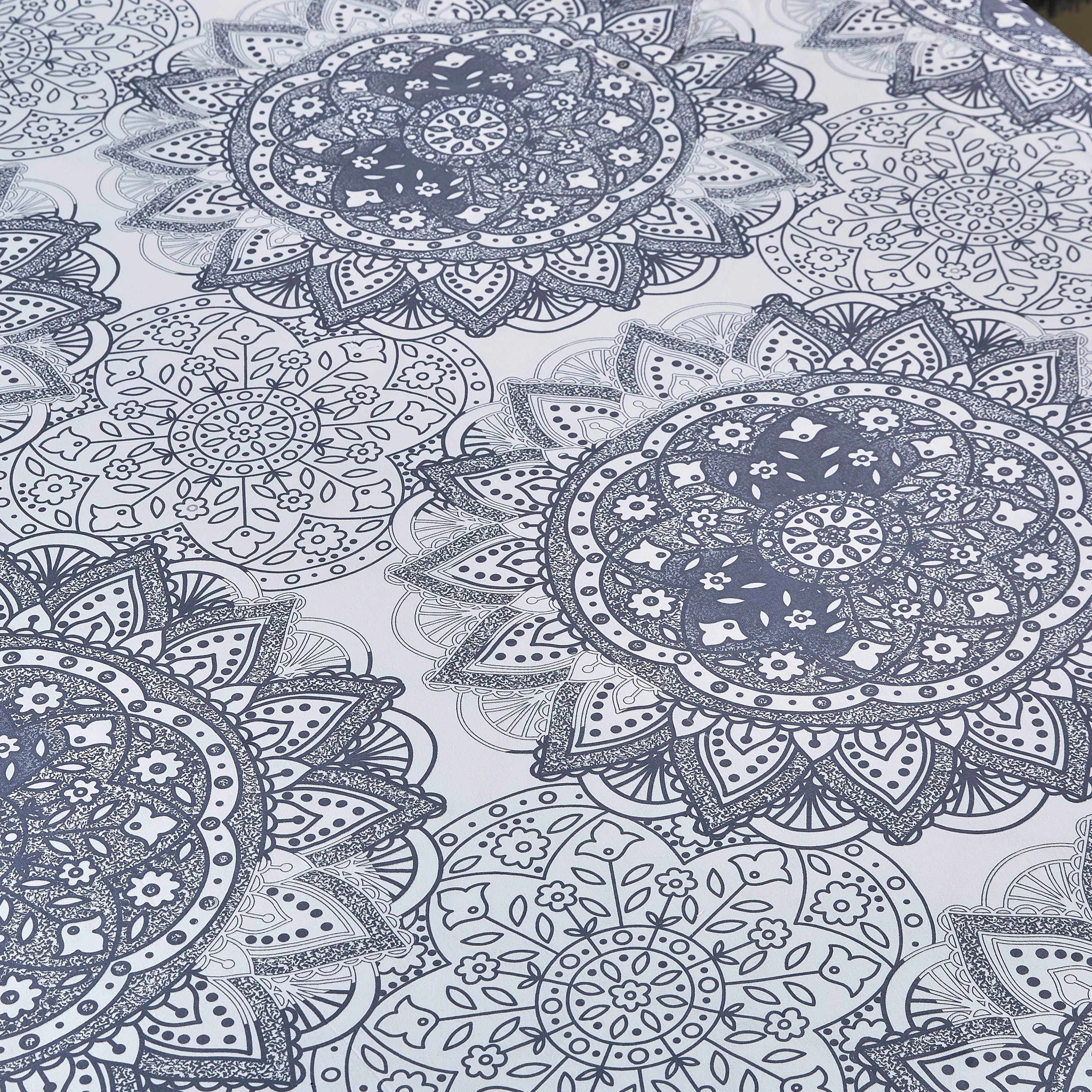 شرشف مطّاطي كوين قطني بطبعات منقوشة - 150X200 سم-hbxhomeware-hbxbedroom-image-3