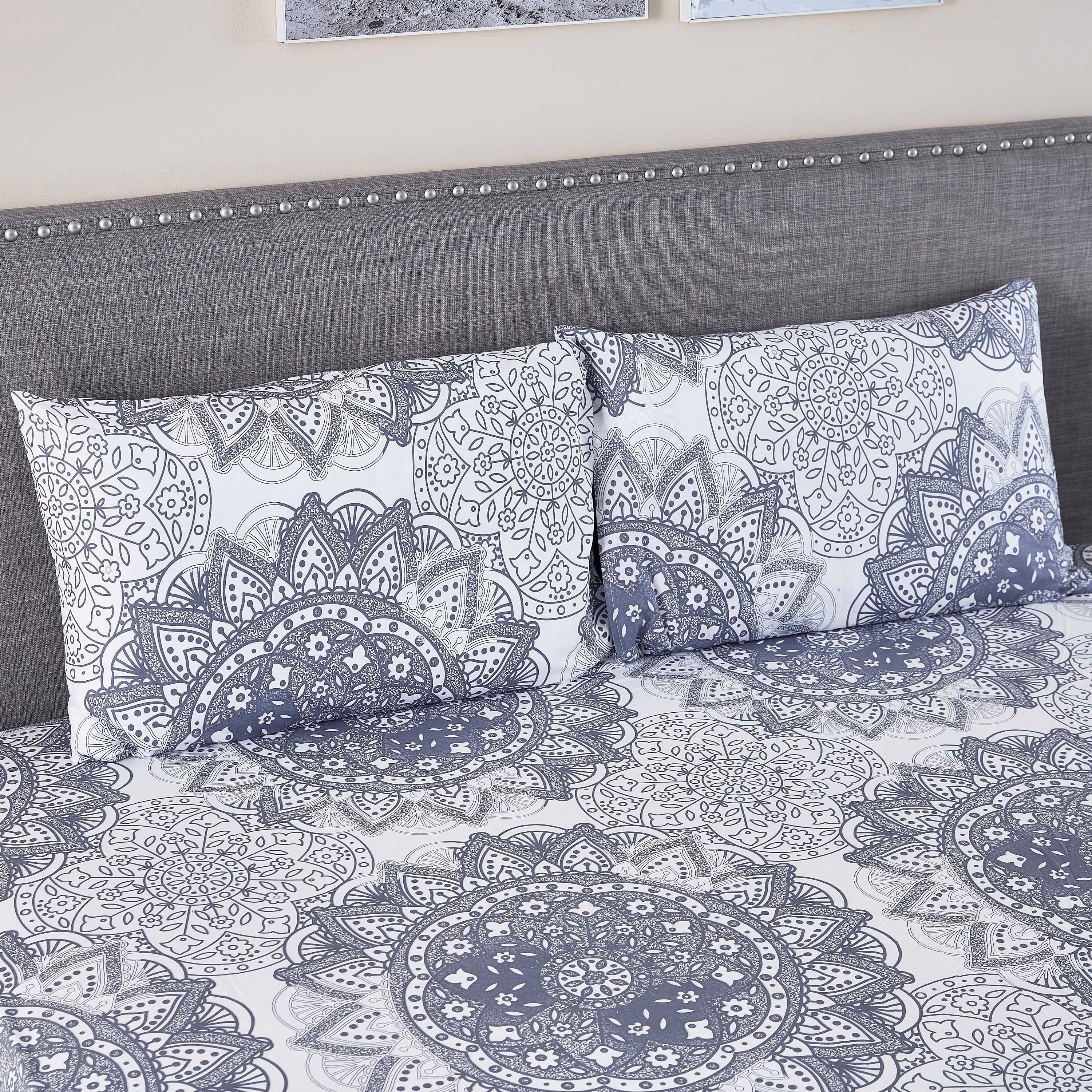 طقم غطاء وسادة قطني من قطعتين بطبعات منقوشة - 50x75 سم-hbxhomeware-hbxbedroom-image-1