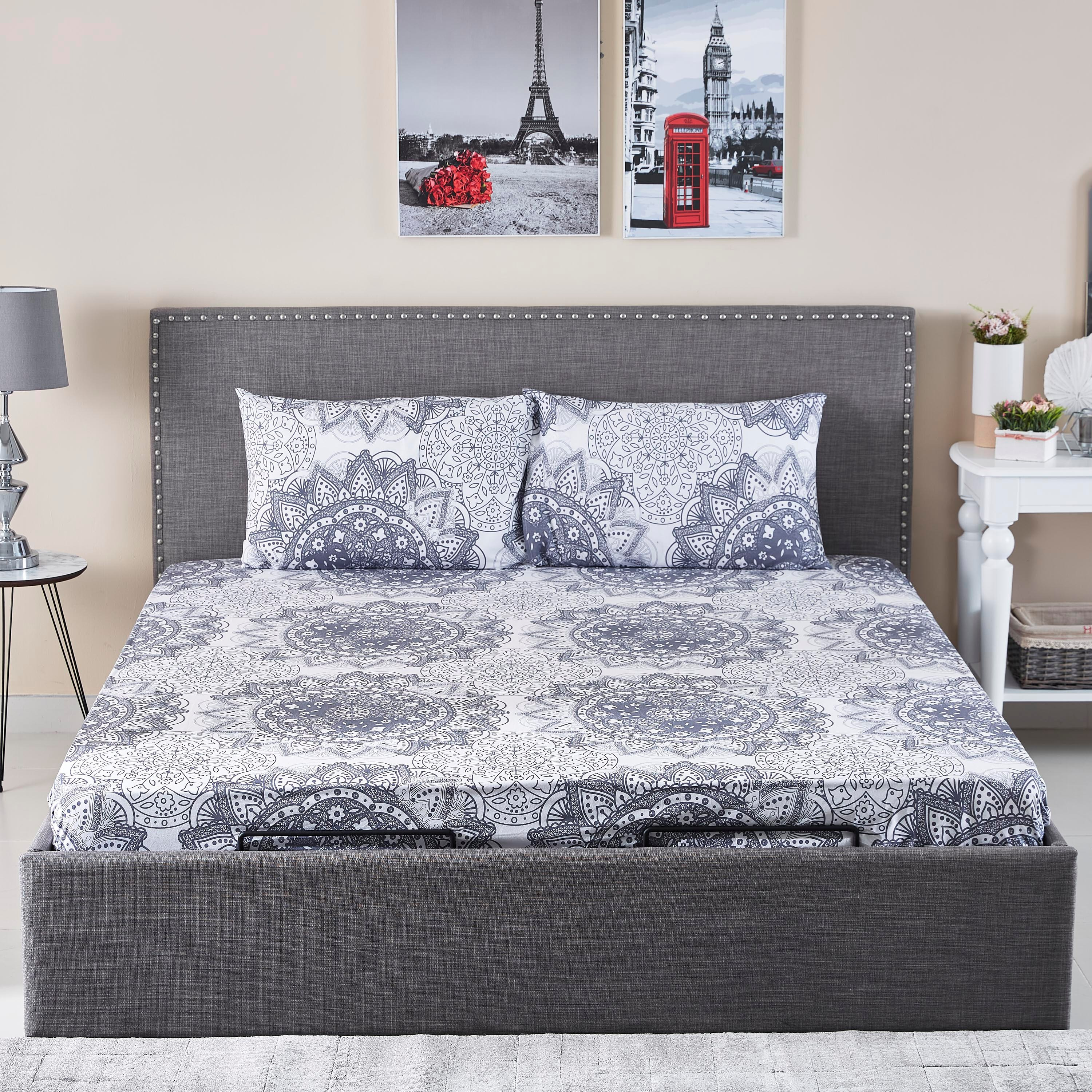 طقم غطاء وسادة قطني من قطعتين بطبعات منقوشة - 50x75 سم-hbxhomeware-hbxbedroom-image-4