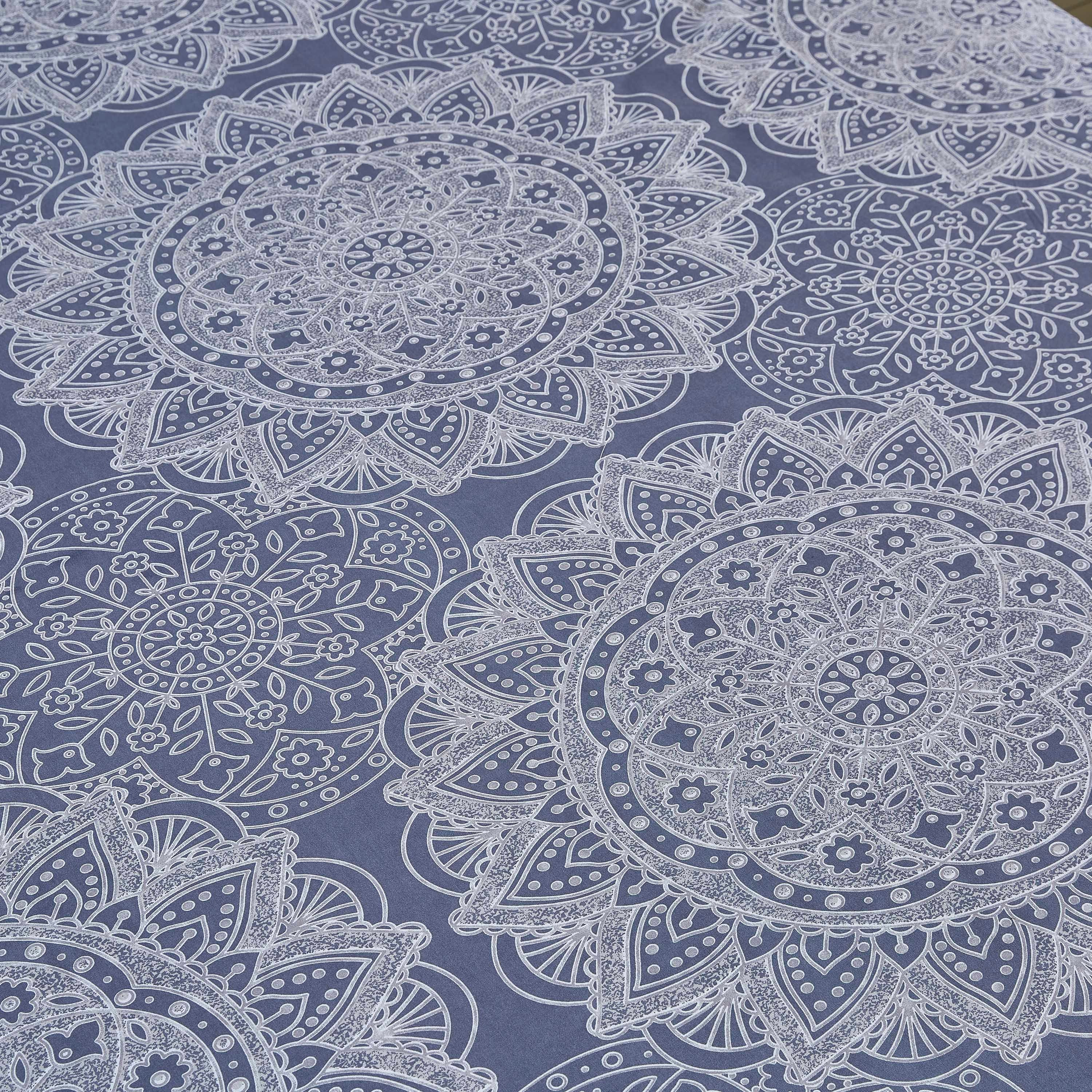 شرشف مطّاطي كوين قطني بطبعات منقوشة - 150X200 سم-hbxhomeware-hbxbedroom-image-3