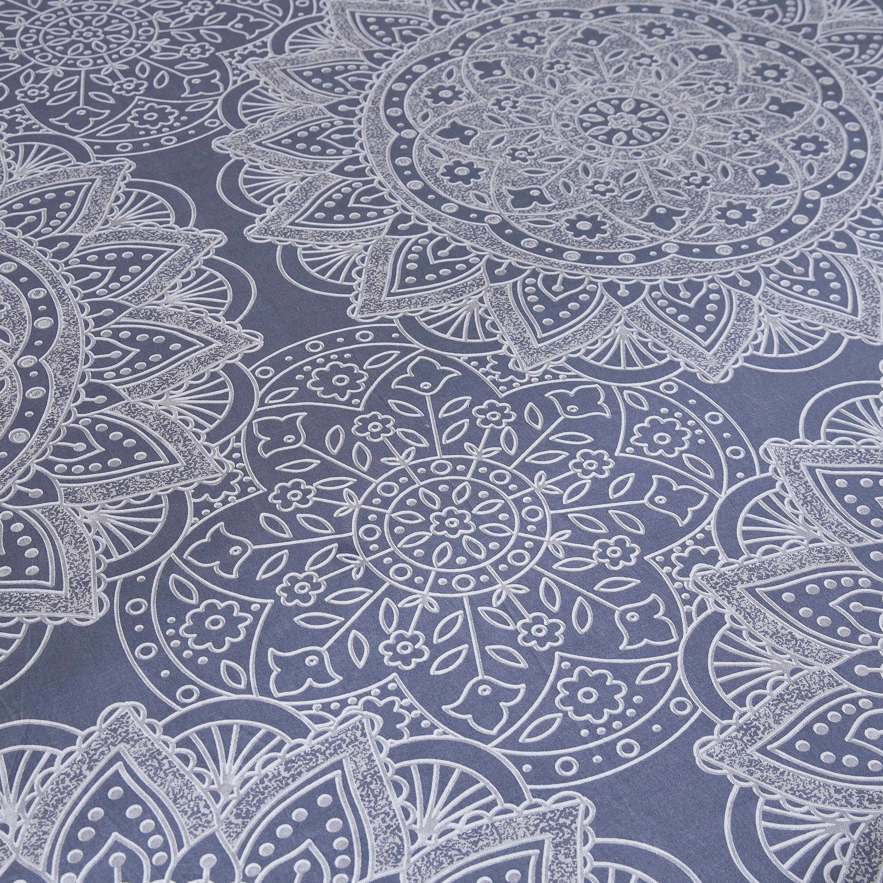 شرشف مطّاطي سوبر كينج قطني بطبعات من ميداليان - 200x200 سم-hbxhomeware-hbxbedroom-image-3