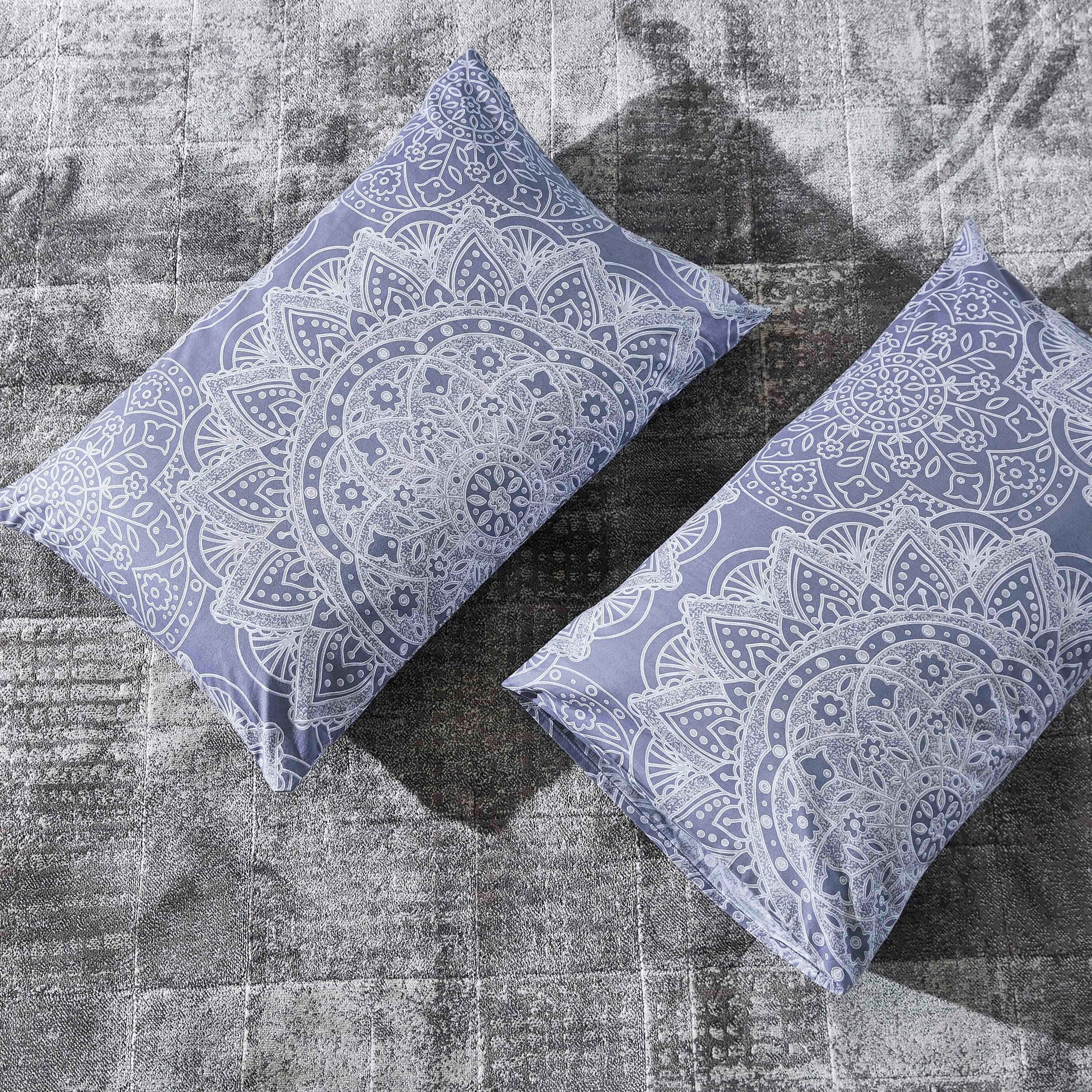طقم غطاء وسادة قطني من قطعتين بطبعات منقوشة - 50x75 سم-hbxhomeware-hbxbedroom-image-3