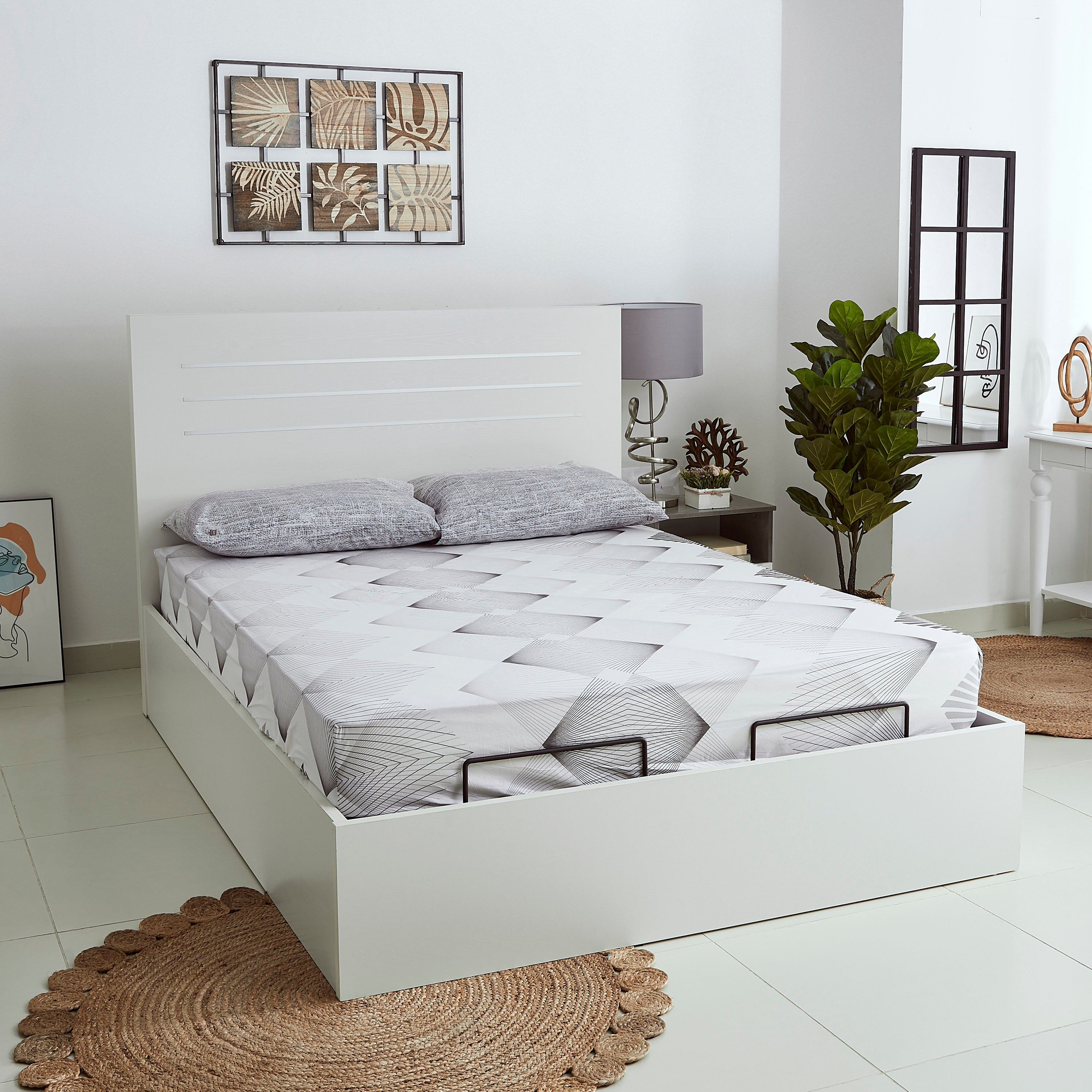 شرشف مطّاطي قطني مقاس كوين بطبعات من سانرايز - 150x200 سم-hbxhomeware-hbxbedroom-image-5