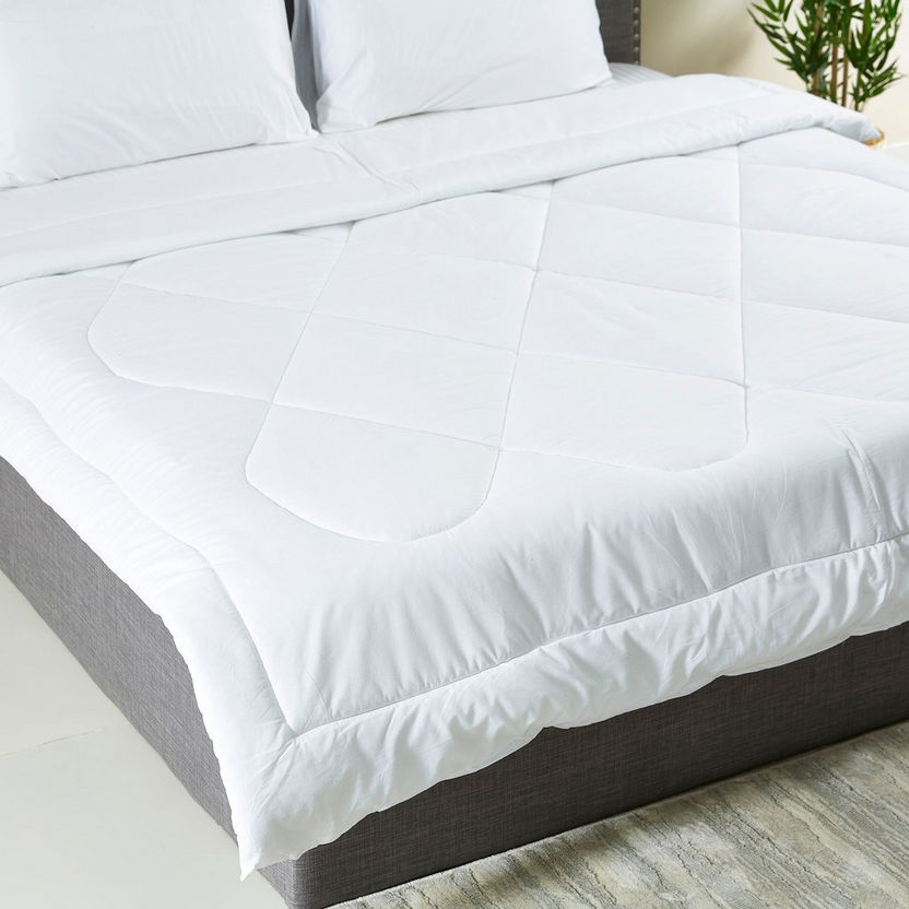 Wellington 3-Piece Solid Cotton Queen Comforter Set - 200x240 cm-Comforter Sets-image-2