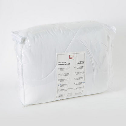 Wellington 3-Piece Solid Cotton King Comforter Set - 220x240 cm-Comforter Sets-image-7