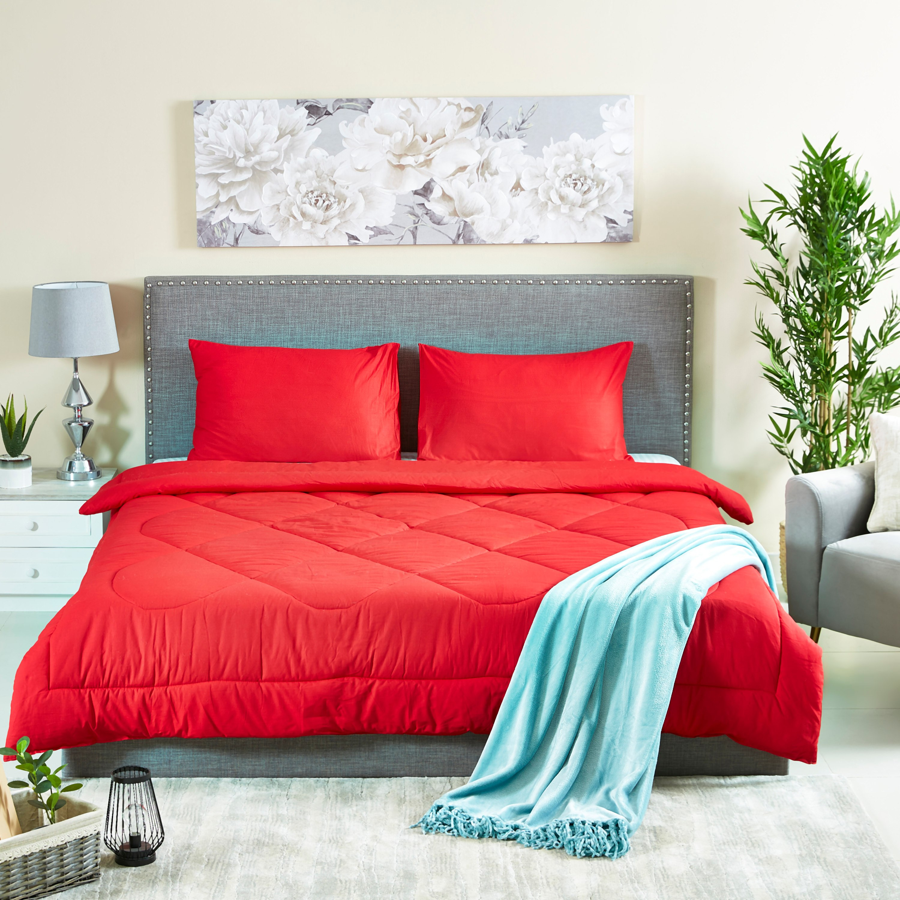 طقم لحاف كوين قطن سادة 3 قطع من ويلنجتون - 200x240 سم -hbxhomeware-hbxdecorandfurnishings-image-7